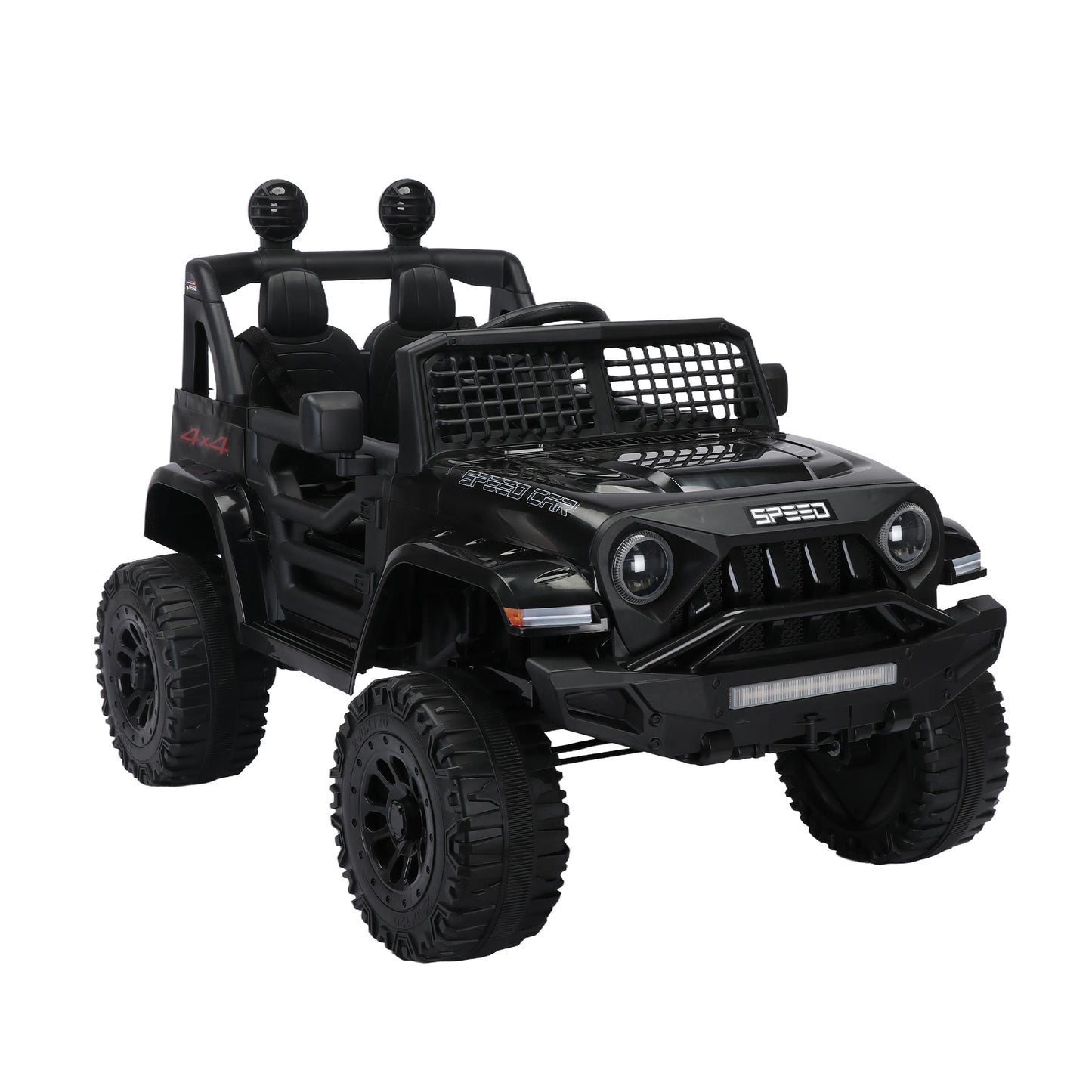 12V7A Kids Ride on Truck 2.4G with Parents Remote Control, Electric Car for Kids, Three Speed Adjustable, Power Display, USB, MP3, Bluetooth, LED Light, Three-Point Safety Belt - Ride on Truck Car for Kid