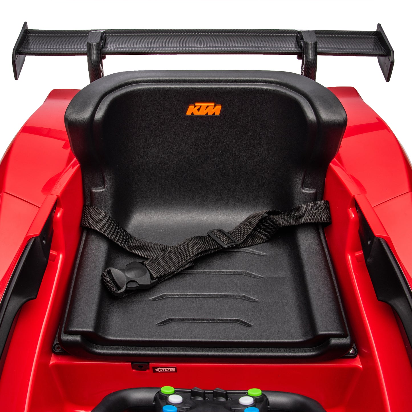 Licensed KTM X-Bow GTX 12V7A Kids Ride-On Car 2.4G Remote Control | Electric Car for Kids | 3-Speed Adjustable | Power Display | USB, MP3, Bluetooth | LED Light | Two-Point Safety Belt | Blue