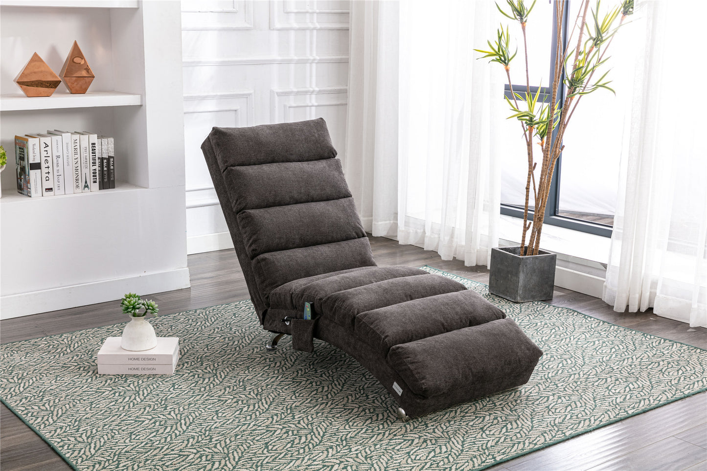 Linen Chaise Lounge Indoor Chair: Modern Long Lounger for Office or Living Room - COOLMORE.