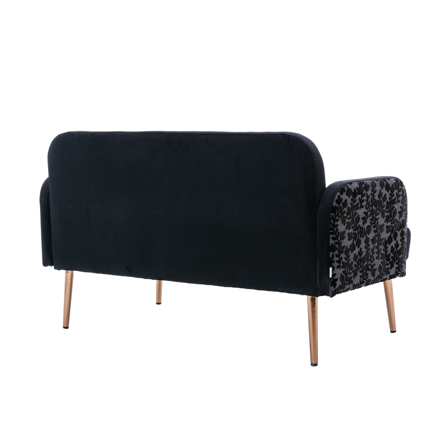 COOLMORE Velvet Sofa: Metal Feet Accent Loveseat Sofa
