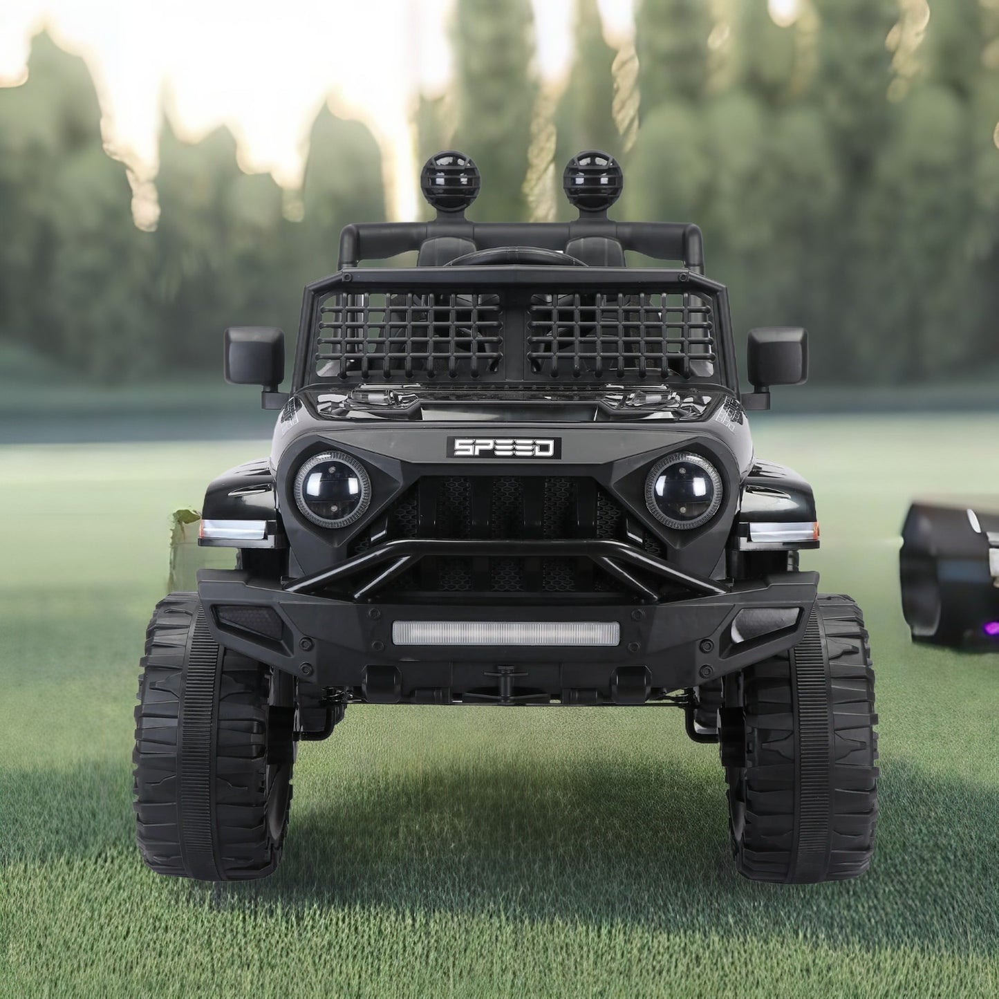 12V7A Kids Ride on Truck 2.4G with Parents Remote Control, Electric Car for Kids, Three Speed Adjustable, Power Display, USB, MP3, Bluetooth, LED Light, Three-Point Safety Belt - Ride on Truck Car for Kid