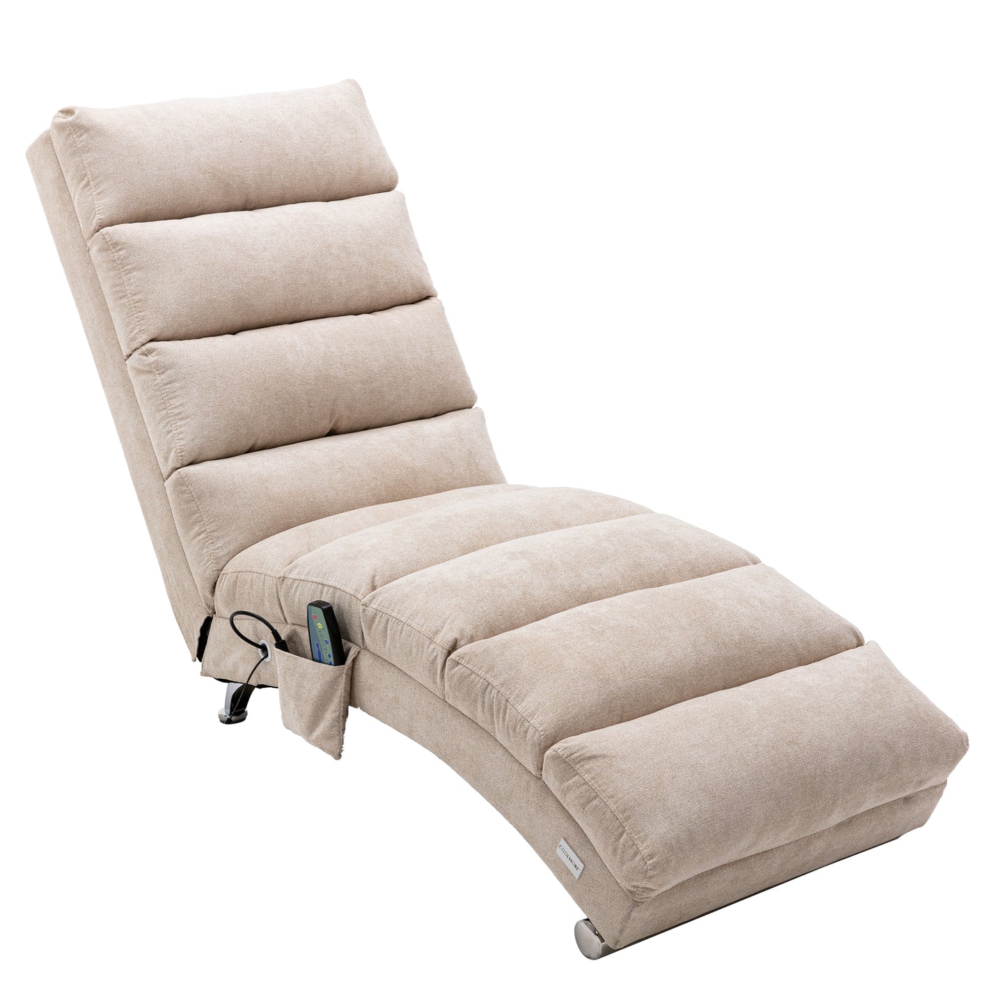COOLMORE Linen Chaise Lounge: Modern Long Lounger for Office or Living Room - Indoor Chair with Stylish Design, Comfortable Seating, and Versatile Use - Available in Various Colors and Sizes