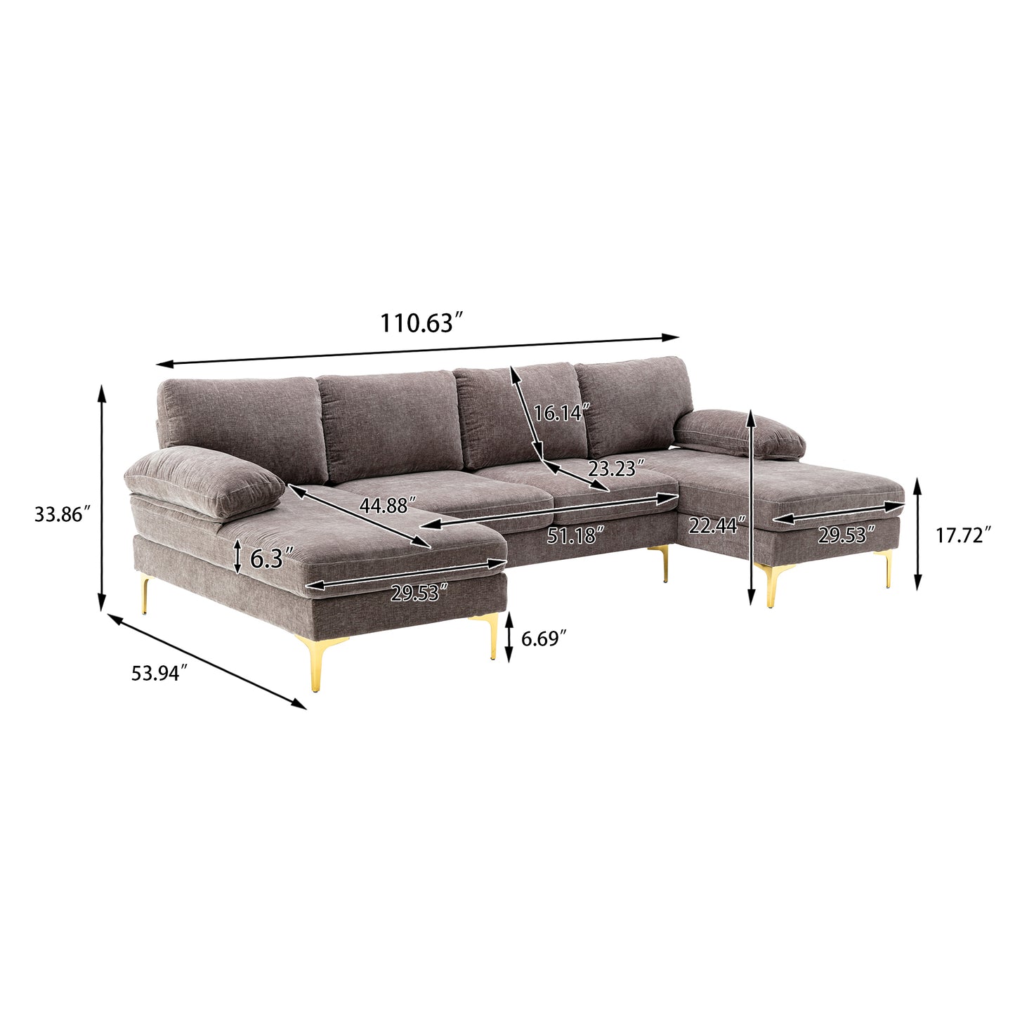 Accent Sofa Sectional for Living Room: COOLMORE - Stylish and Comfortable Sofa with Unique Color and Size Options