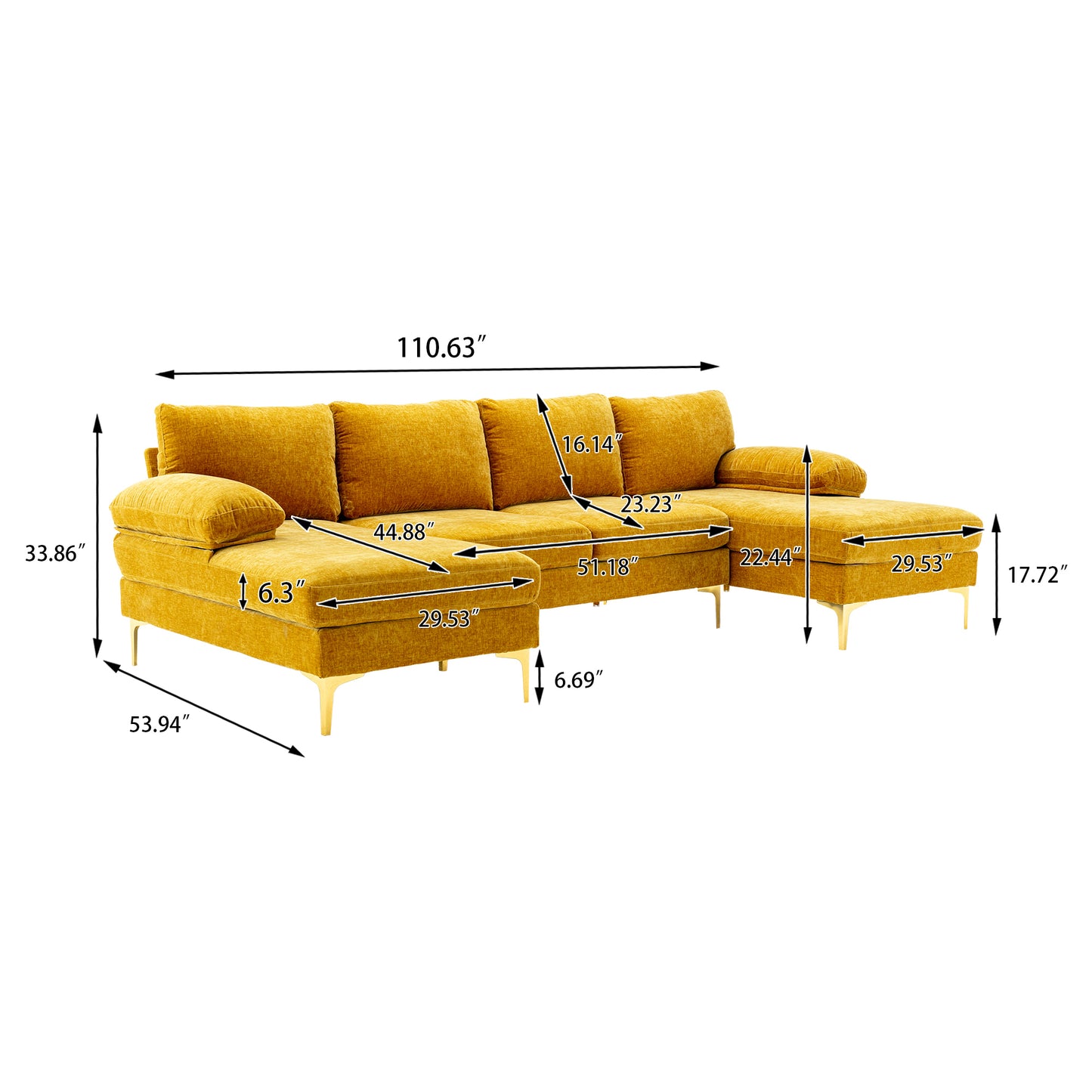 COOLMORE Accent Sofa: Stylish and Comfortable Living Room Sectional Sofa in Variety of Sizes and Colors