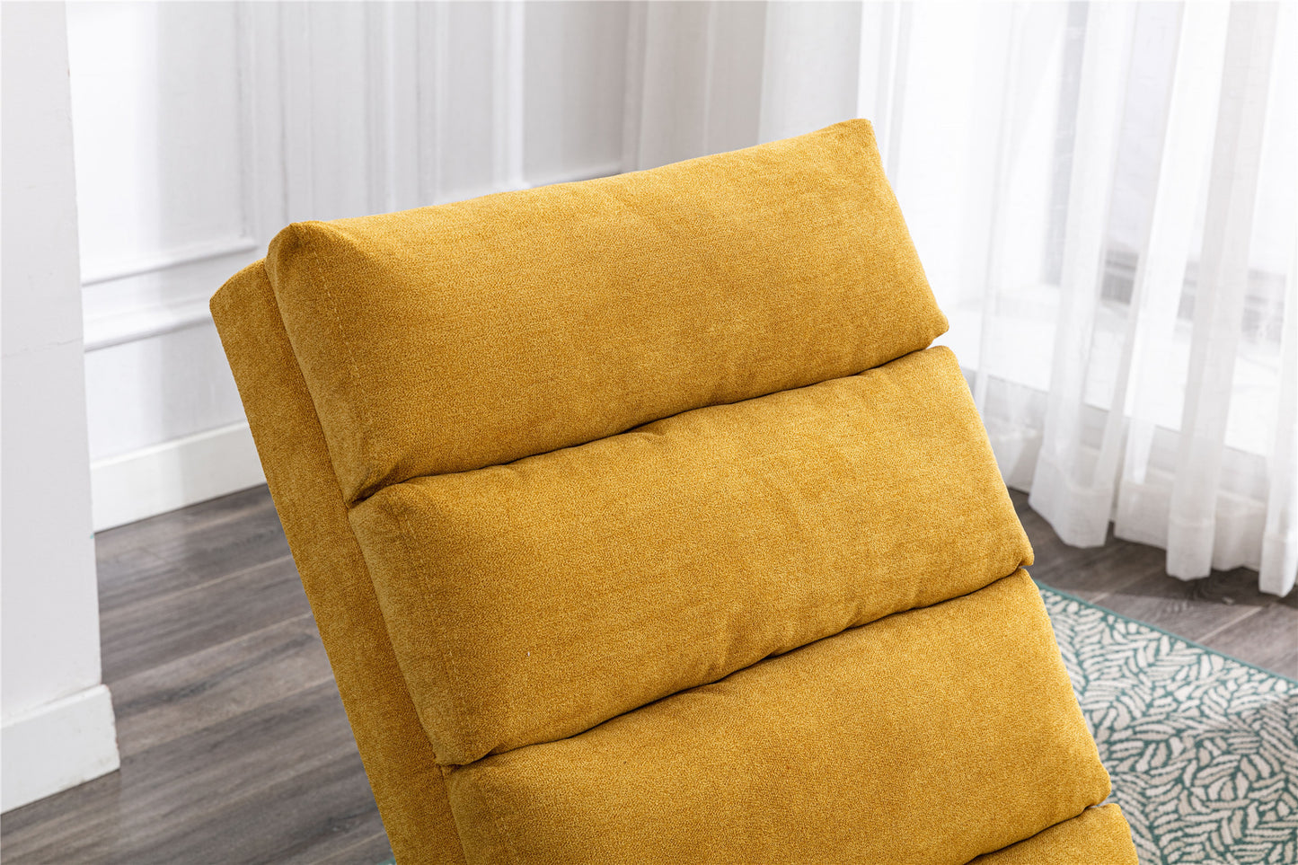 Linen Chaise Lounge Indoor Chair: Modern Long Lounger for Office or Living Room - COOLMORE.