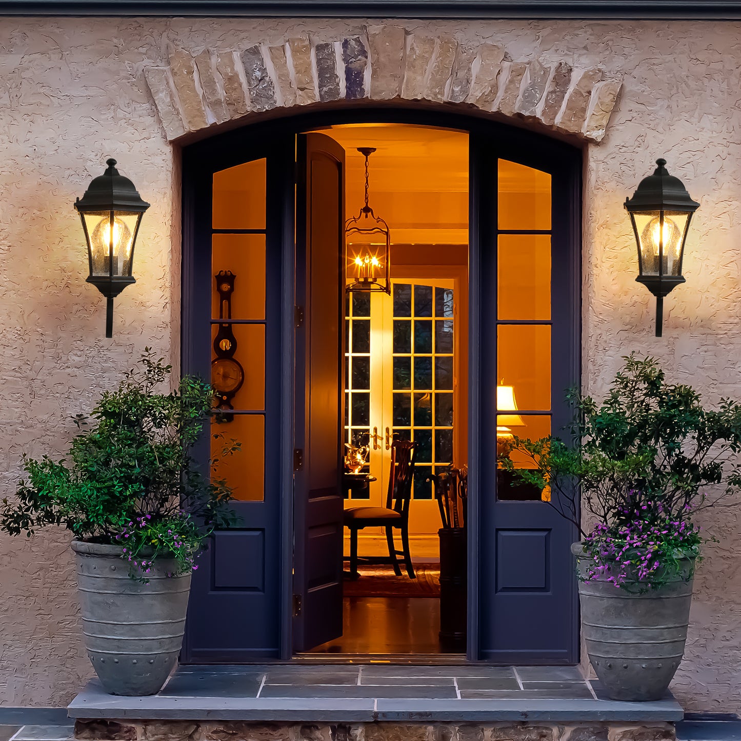 Outdoor Waterproof Glass Retro Wall Lamp - Stylish Vintage Design with Weatherproof Protection for Outdoor Lighting - Available in Various Colors and Sizes