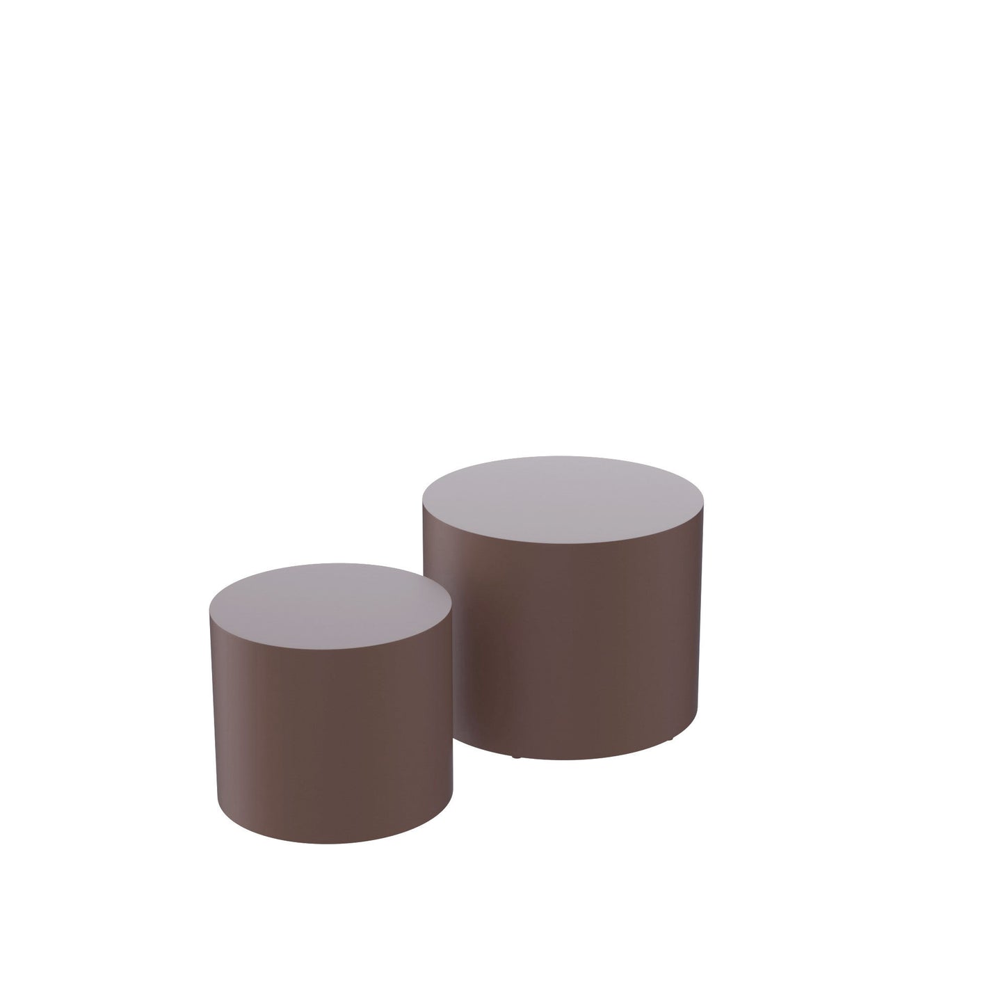 MDF Nesting Table Set of 2: Space-Saving Furniture, Stylish Design, Perfect for Small Spaces, 2 Sizes for Versatile Use, Easy to Assemble, Brown Finish
