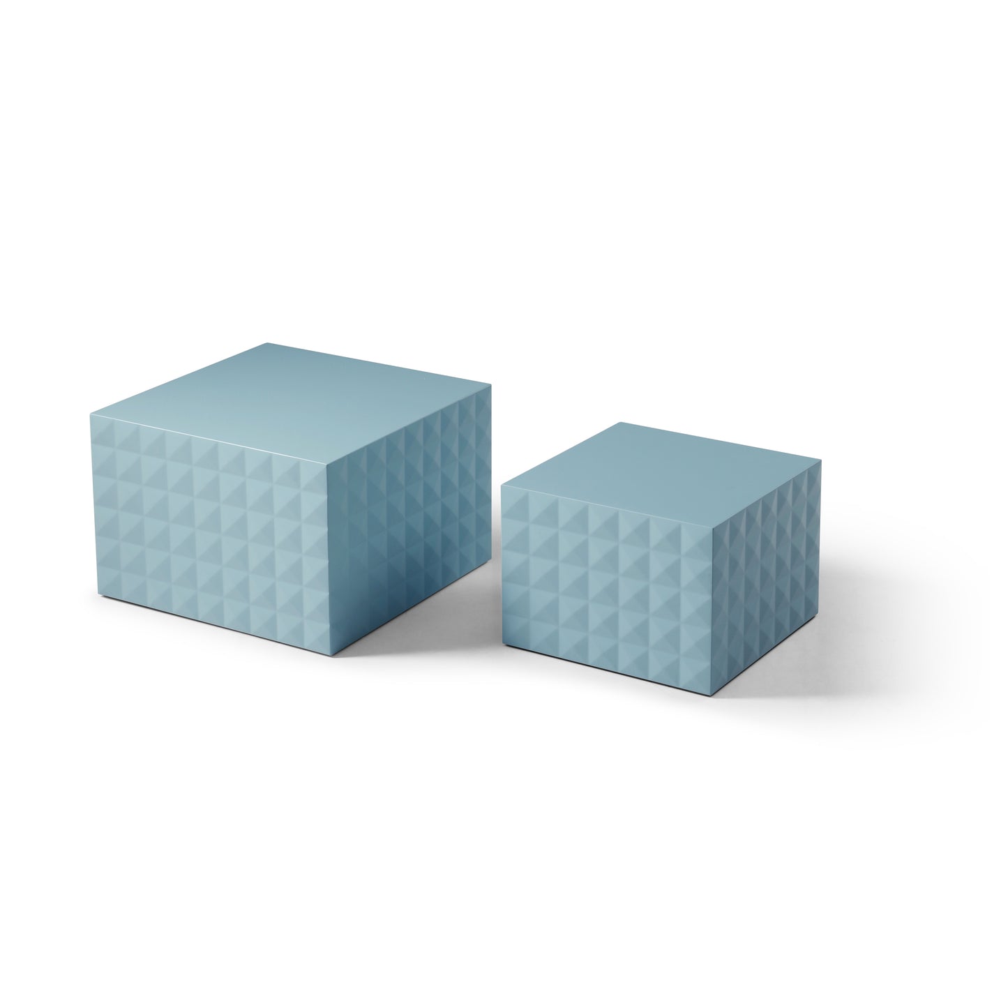 MDF Square Nesting Table Set of 2, Blue, No Assembly Needed