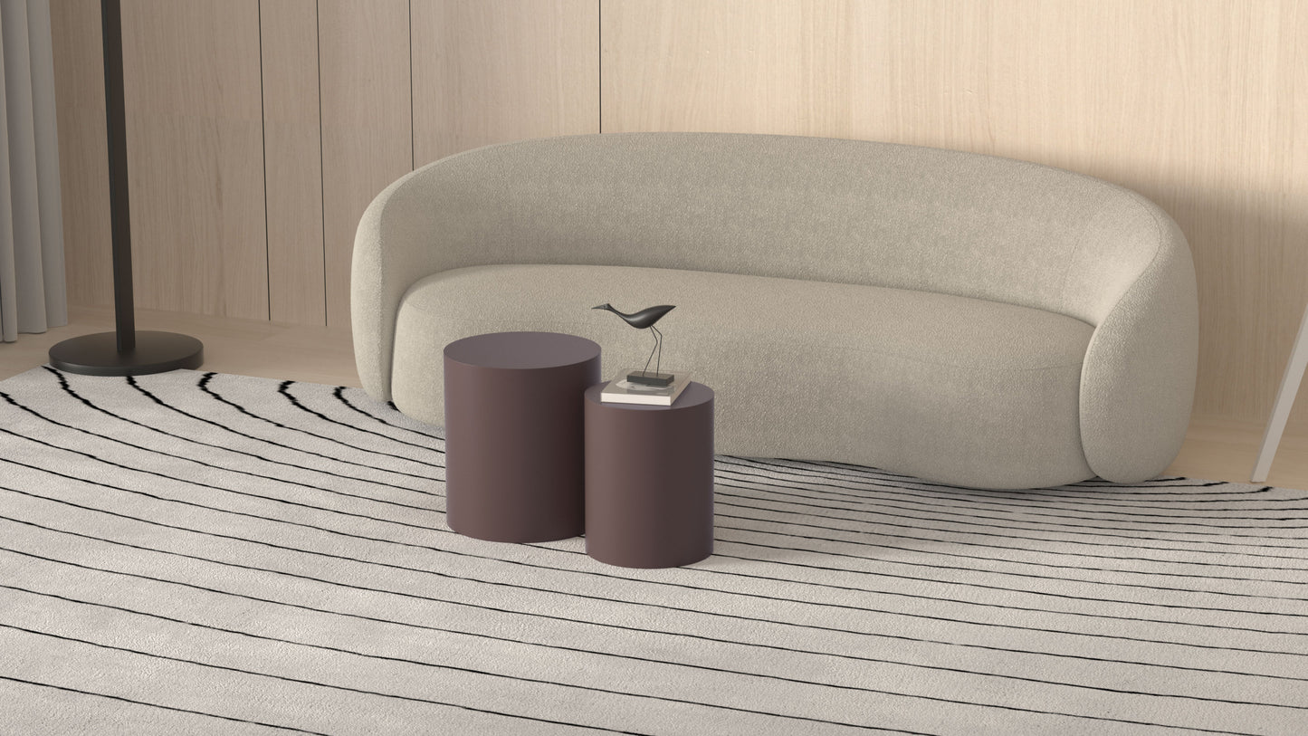 Upgrade MDF Nesting Table Set of 2: Multifunctional for Living Room/Small Space - Ideal for Goods Display, Brown Color