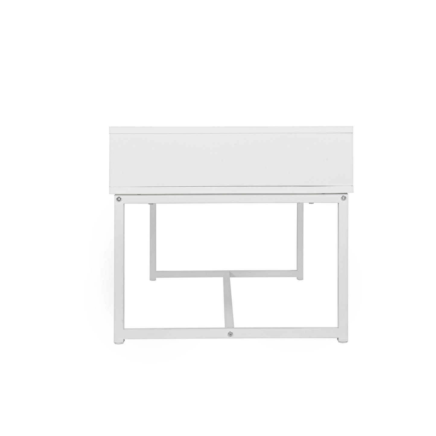 Rattan Drawer Coffee Table - Modern Furniture Decor for Living Room Reception - Easy Assembly, Rectangular - Unique Design, Brown, 2 Drawers