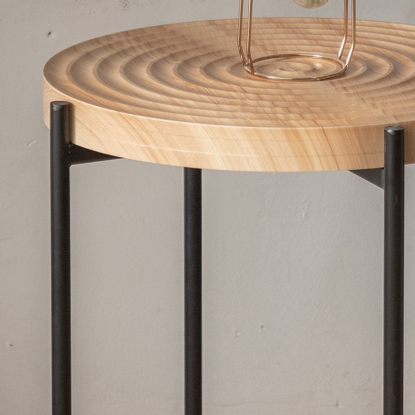 20.47" Modern Thread Design Round Coffee Table - MDF Table Top, Cross Legs Metal Base - Sleek and Stylish Living Room Furniture - Available in Various Colors and Sizes