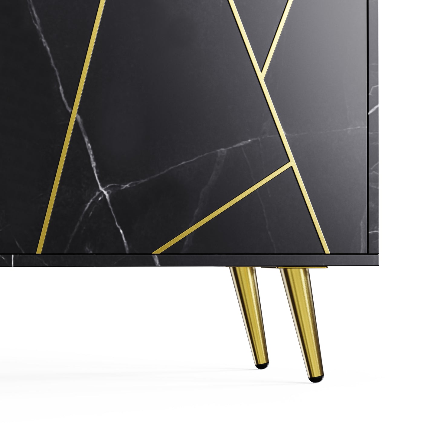 Modern TV Stand for 65" TV, Media Console Table, Entertainment Center with Large Storage Cabinet - Stylish and Functional Furniture for Living Room or Bedroom, Black