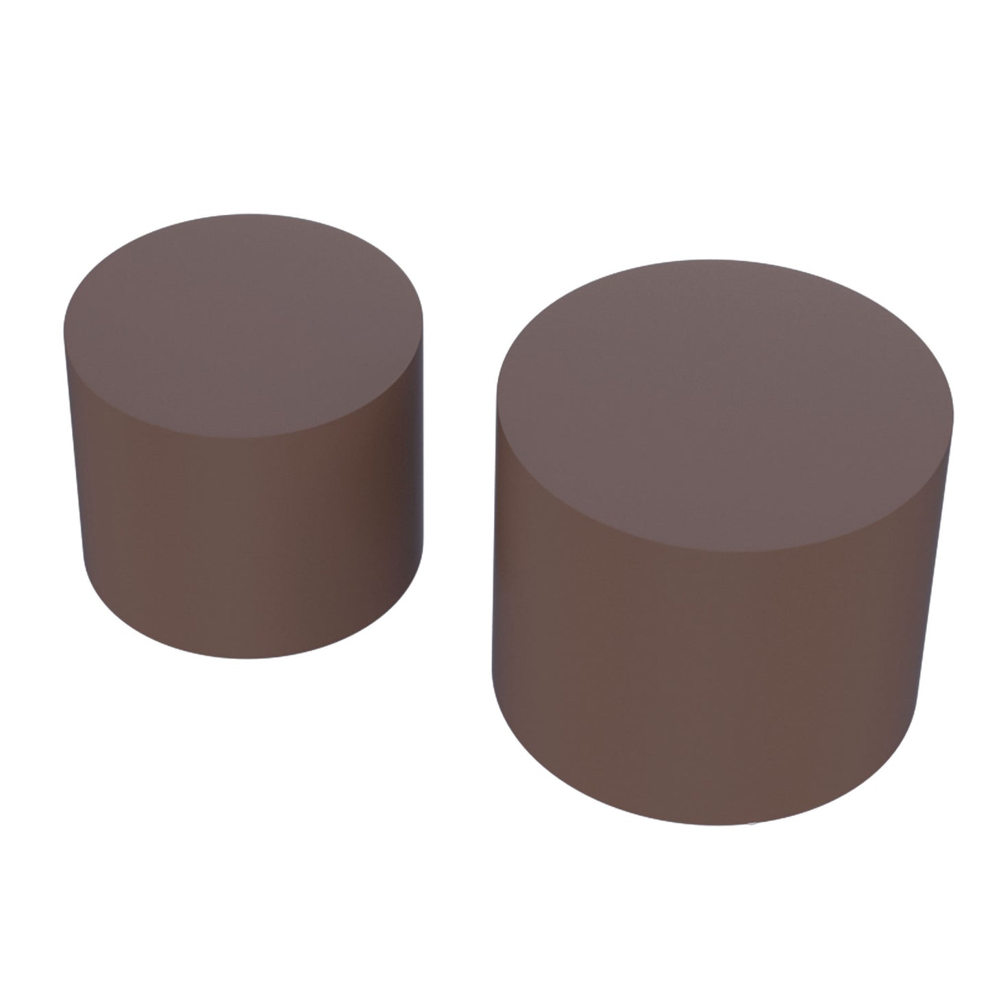 MDF Nesting Table Set of 2: Space-Saving Furniture, Stylish Design, Perfect for Small Spaces, 2 Sizes for Versatile Use, Easy to Assemble, Brown Finish