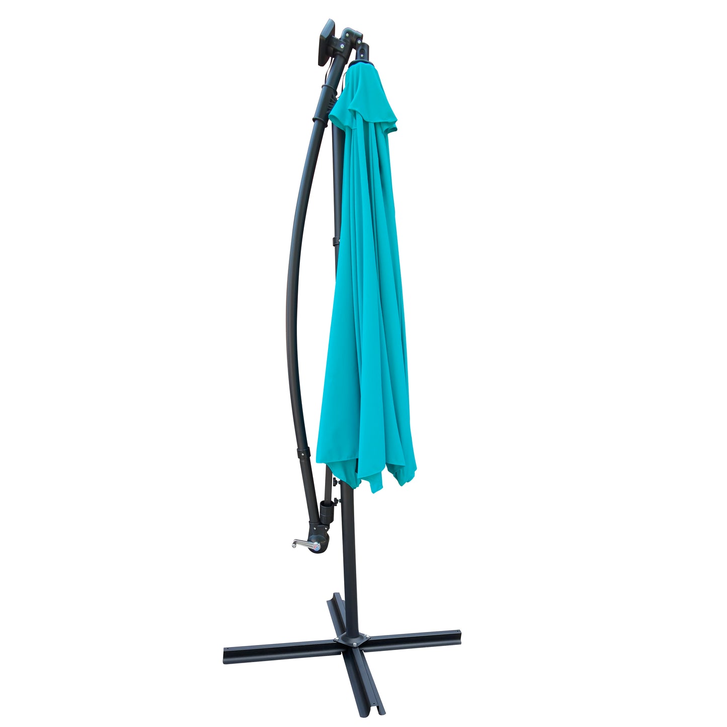 10 ft Outdoor Patio Umbrella Solar Powered LED Lighted Sun Shade Market Waterproof 8 Ribs Umbrella with Crank and Cross Base - Garden Deck Backyard Pool Shade - Outside Deck Swimming Pool - (Color/Size)
