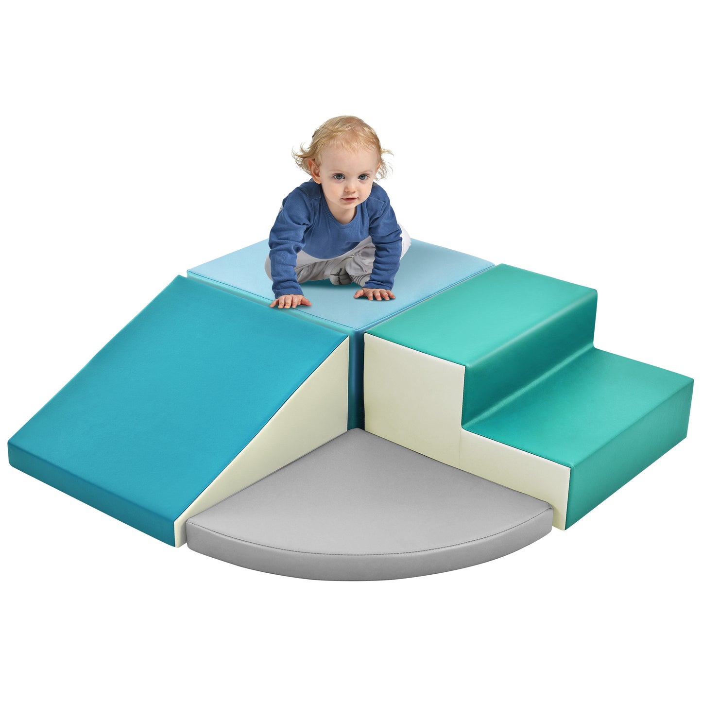 Soft Climb and Crawl Foam Playset - Safe Soft Foam Nugget Block for Infants, Preschools, Toddlers, Kids Crawling and Climbing Indoor Active Play Structure - Ideal for Developing Motor Skills - Non-Toxic and Durable - Available in Various Sizes and Colors
