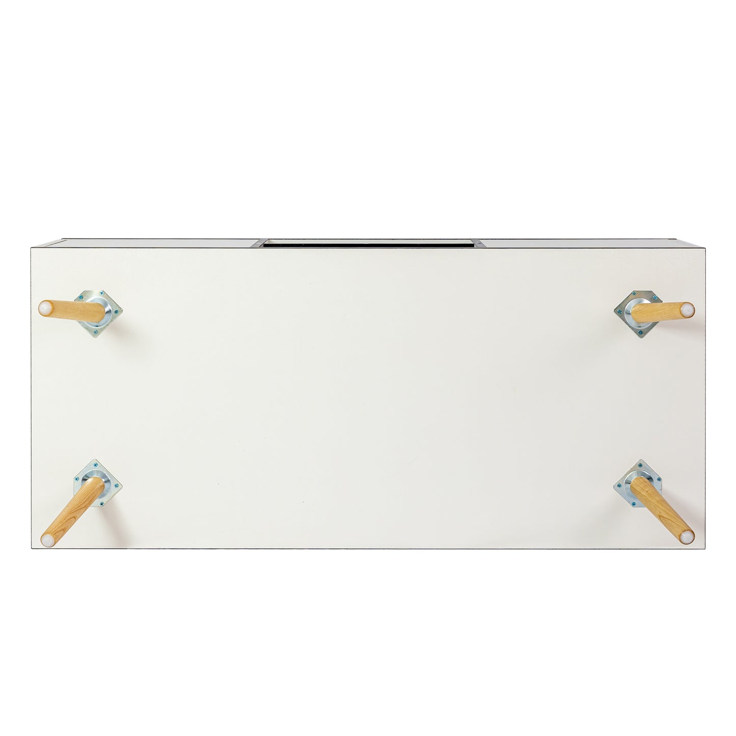 Solid Wood Legs Coffee Table Computer Table Accent Furniture Home Decor, Open Storage Shelf, Hidden Compartment, 2 Drawers, White