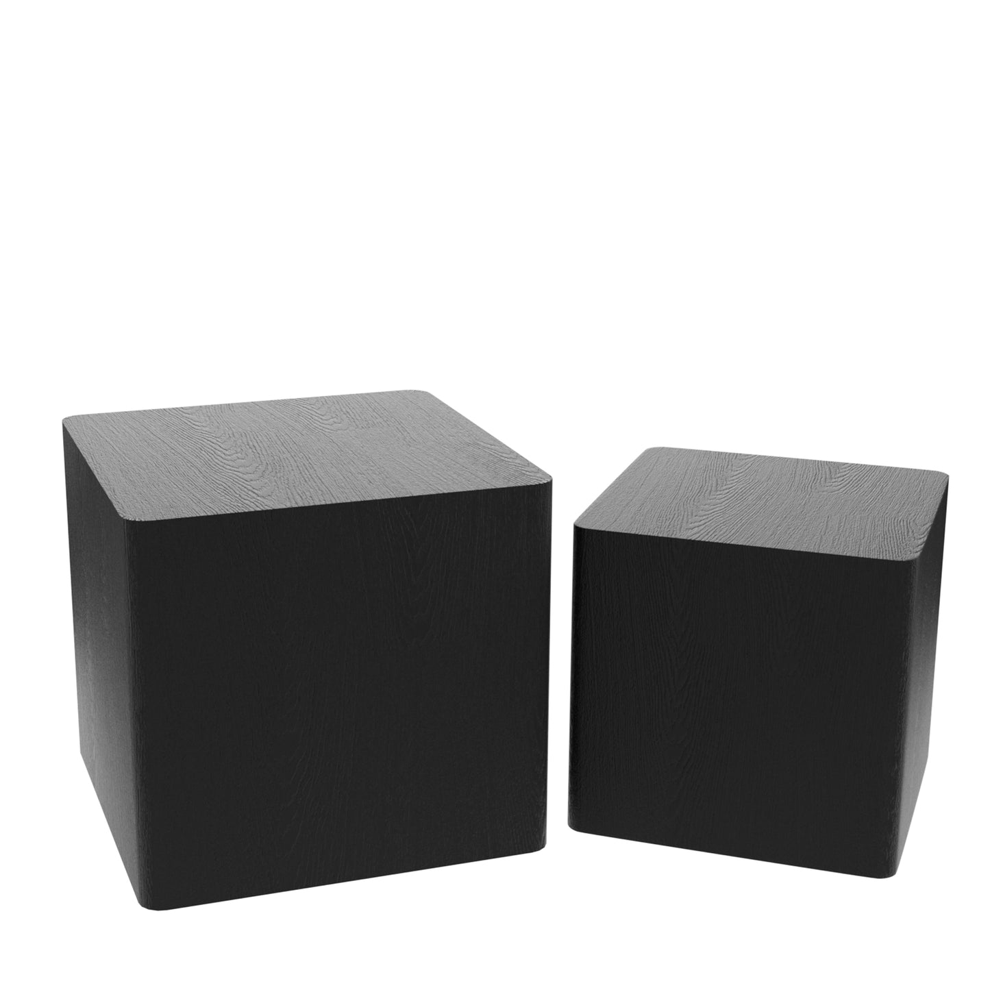 MDF Nesting Table/Side Table/Coffee Table/End Table for Living Room, Office, Bedroom - Black, Versatile Furniture with Space-Saving Design, Stylish and Functional Décor Addition