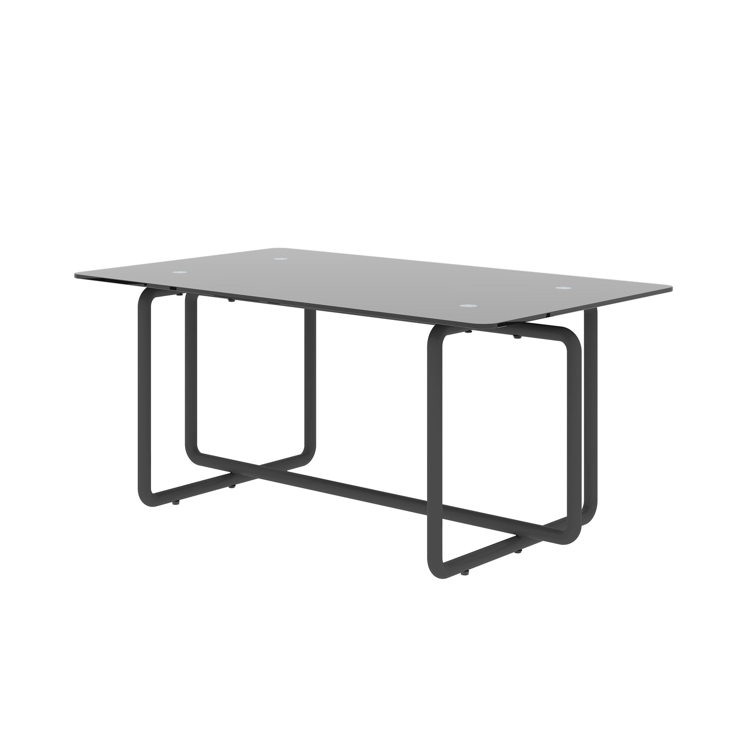 Modern Tempered Glass Tea Table Coffee Table - Table for Living Room, Black - Stylish and Functional - Ideal for Small Spaces - Elegant Design - Sturdy Construction - Tempered Glass Top - Sleek Black Finish - Compact Size