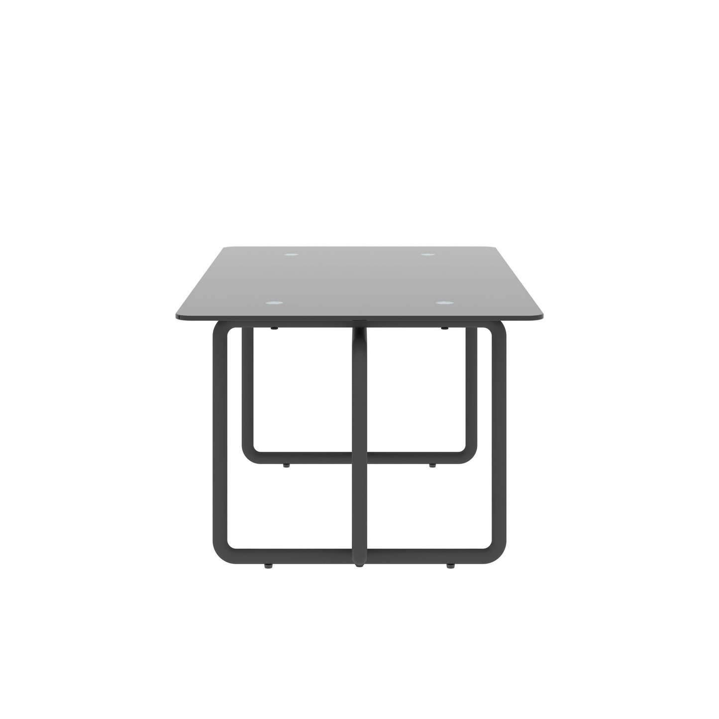 Modern Tempered Glass Tea Table Coffee Table - Table for Living Room, Black - Stylish and Functional - Ideal for Small Spaces - Elegant Design - Sturdy Construction - Tempered Glass Top - Sleek Black Finish - Compact Size