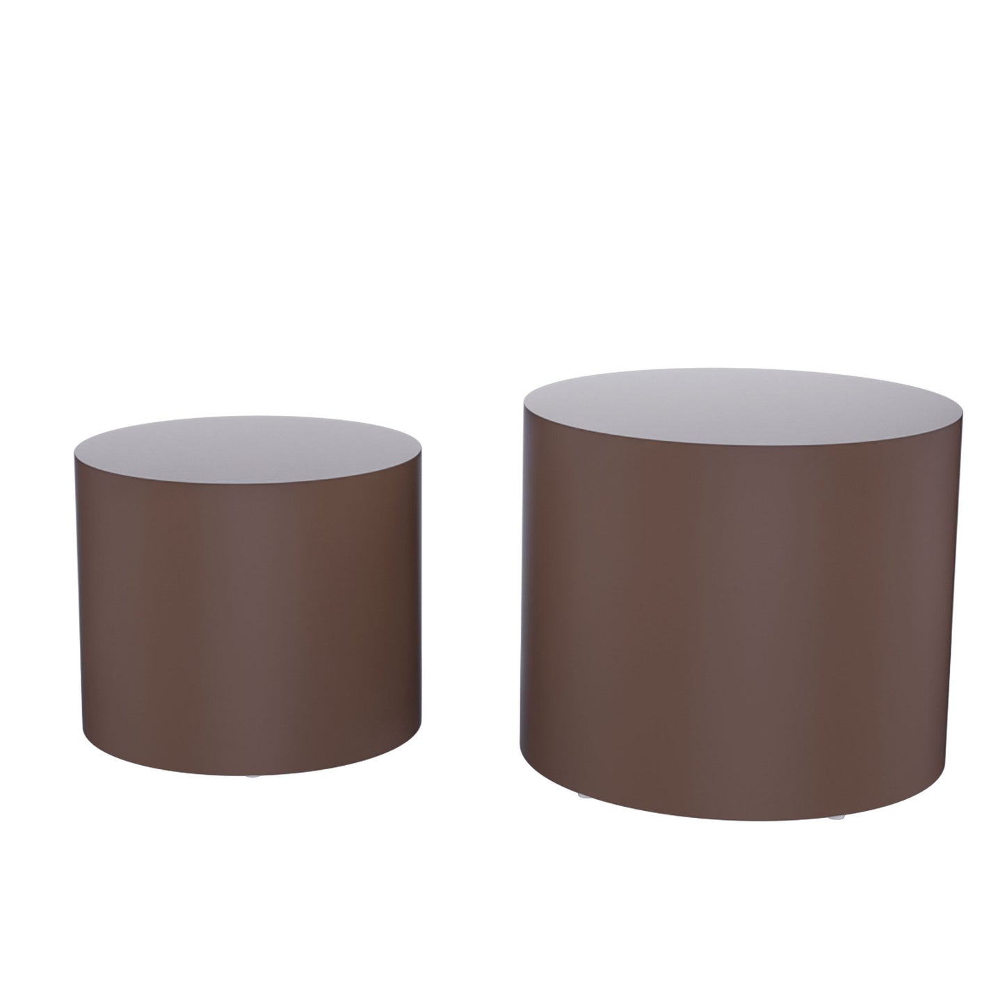 MDF Nesting Table Set of 2: Space-Saving Furniture, Stylish Design, Perfect for Small Spaces, 2 Sizes for Versatile Use, Easy to Assemble, Brown Finish