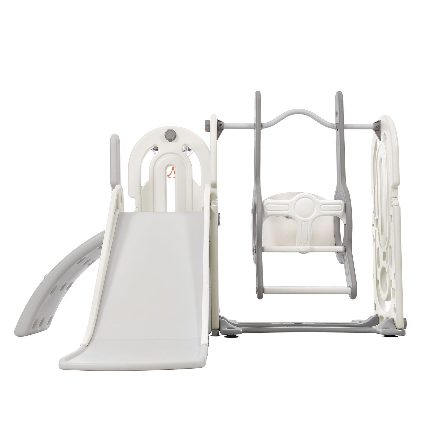 Toddler Slide and Swing Set: 5 in 1, Kids Playground Climber Slide Playset with Basketball Hoop - Freestanding Combination for Indoor & Outdoor Use