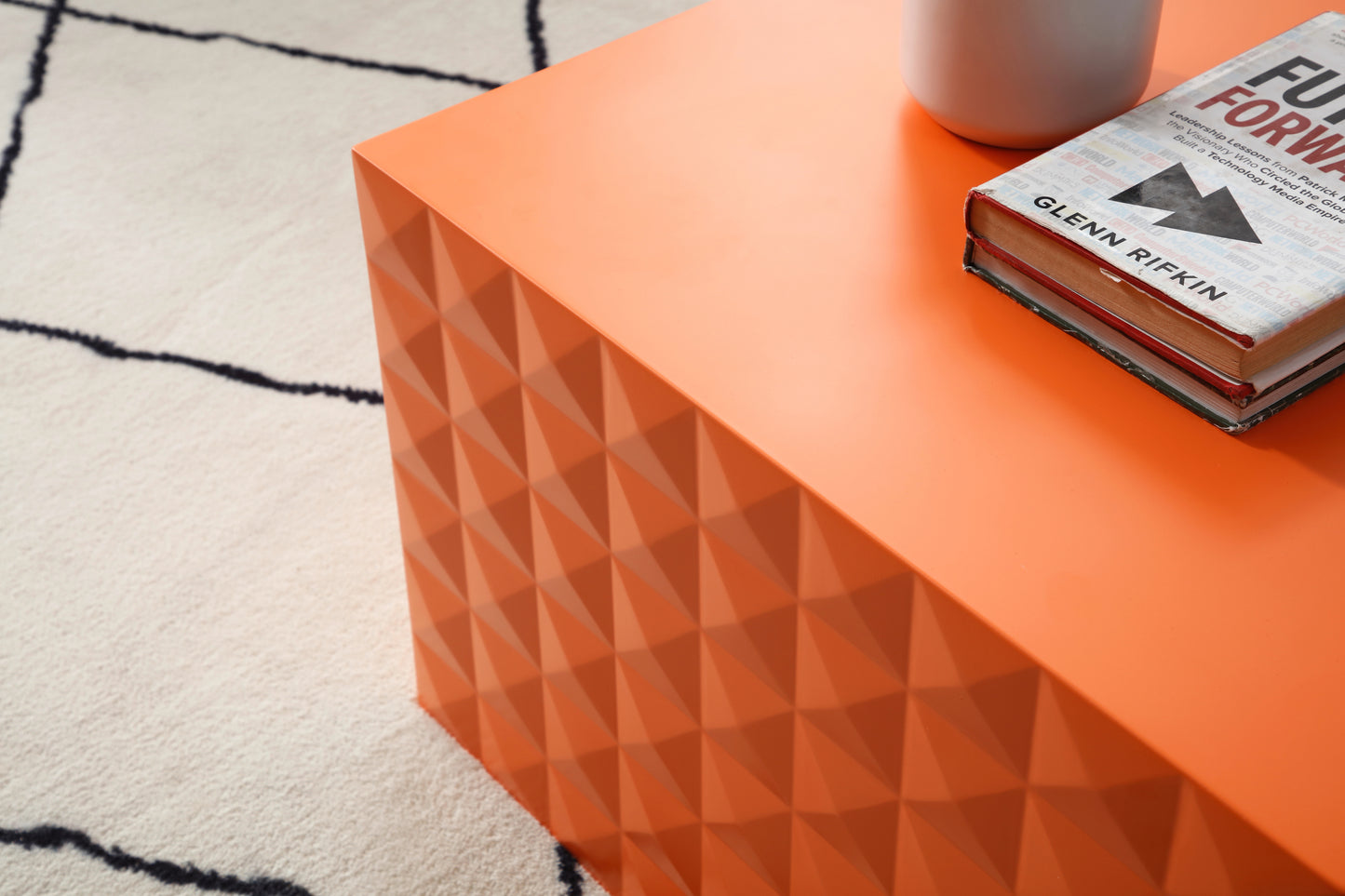 Handcrafted Relief MDF Nesting Table Set: Square Coffee Table, No Assembly Required | Unique Handmade Design | 2-Piece Set | Natural Wood Finish | 220 Letters