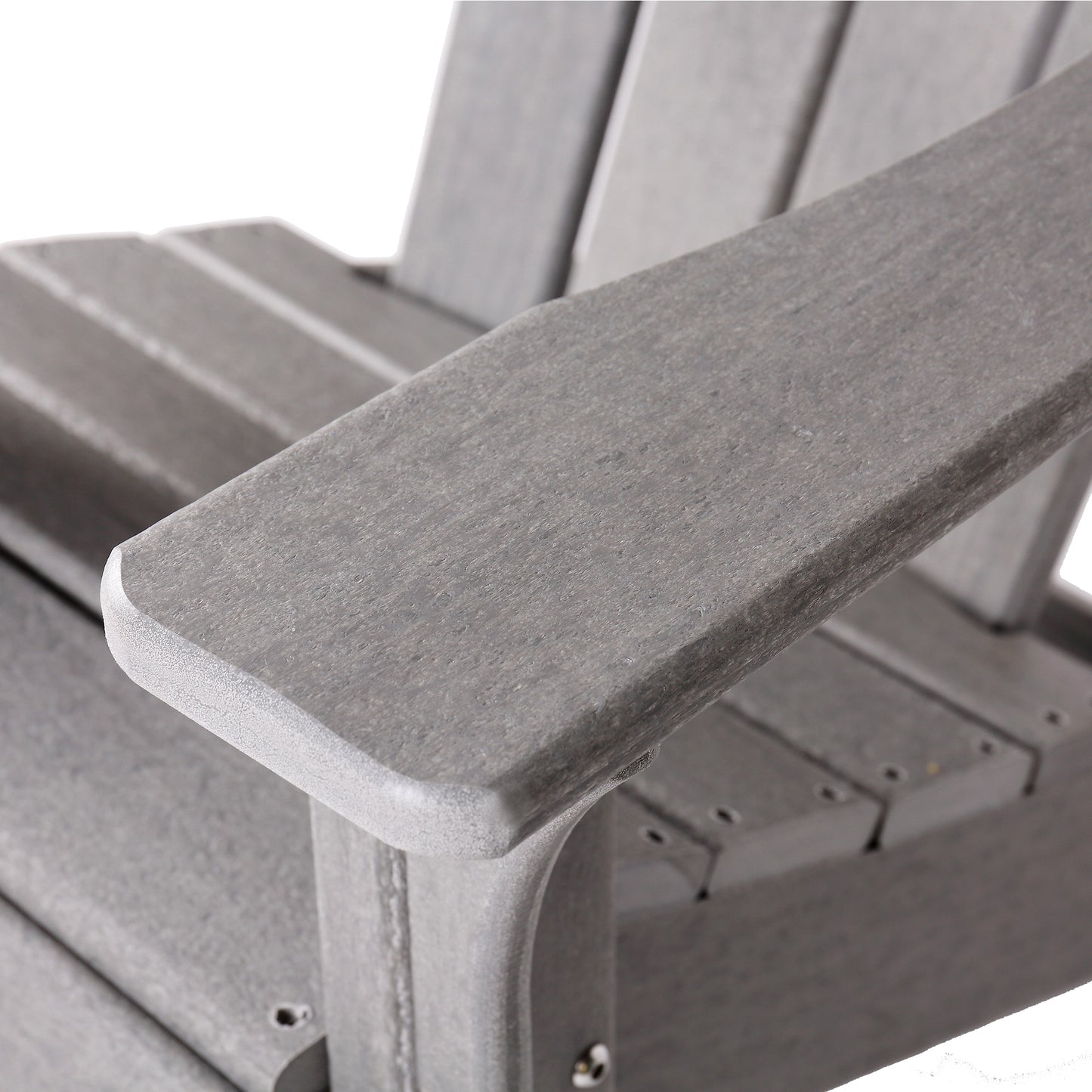 Adirondack Chair Holder: Weather Resistant HDPE Patio Chairs for Outdoor Spaces - Gray