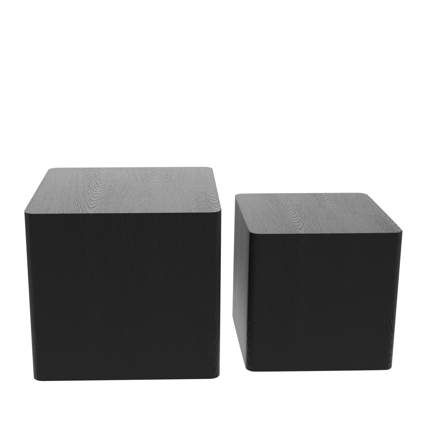 MDF Nesting Table/Side Table/Coffee Table/End Table for Living Room, Office, Bedroom - Black, Versatile Furniture with Space-Saving Design, Stylish and Functional Décor Addition