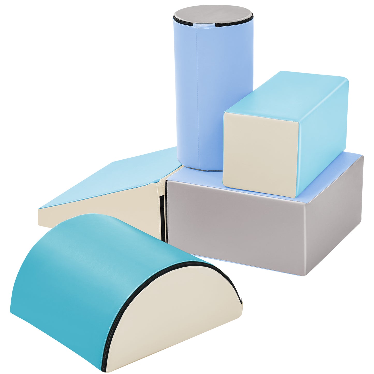 Soft Climb and Crawl Foam Playset: Safe Foam Nugget Shapes Block for Infants, Toddlers, Preschools. Indoor Active Stacking Play Structure for Crawling and Climbing.