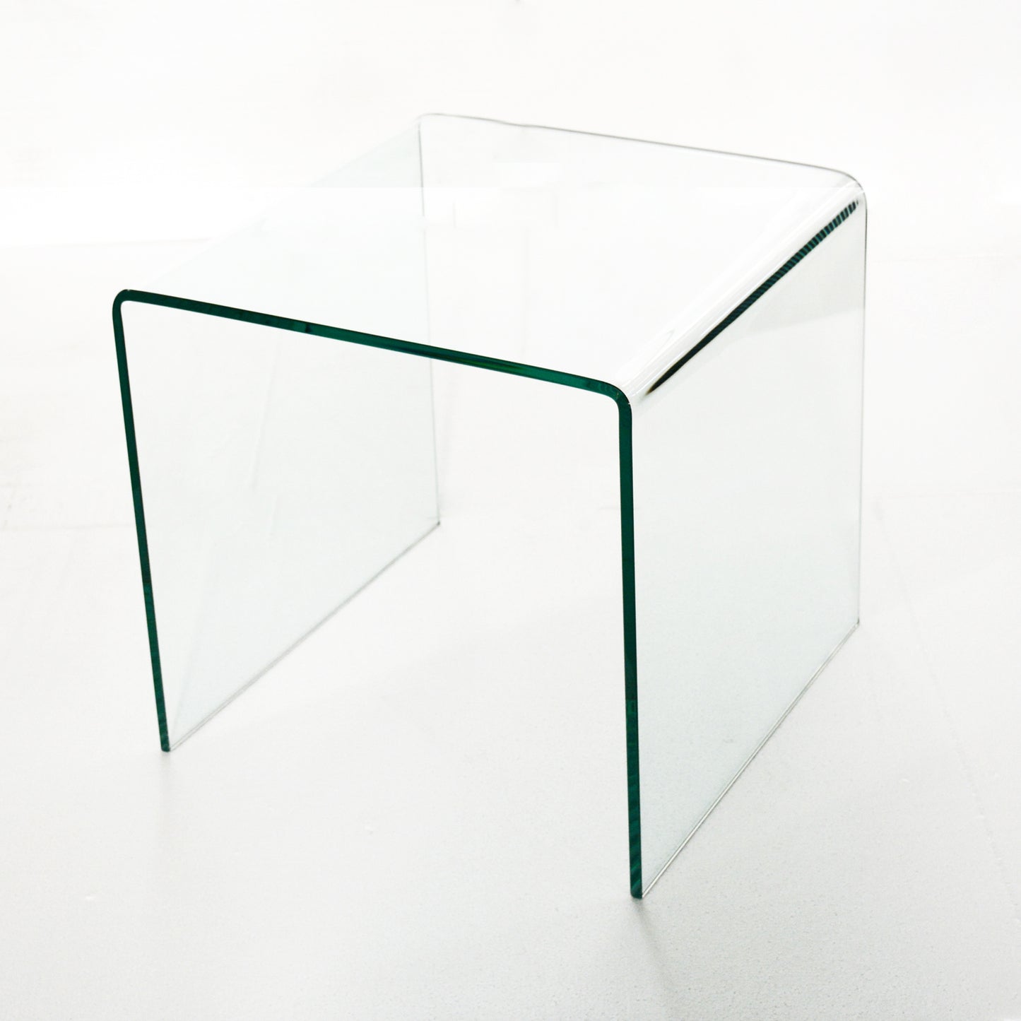 Small Clear Glass Side & End Table - Tempered Glass, Small Coffee Table, Modern Design