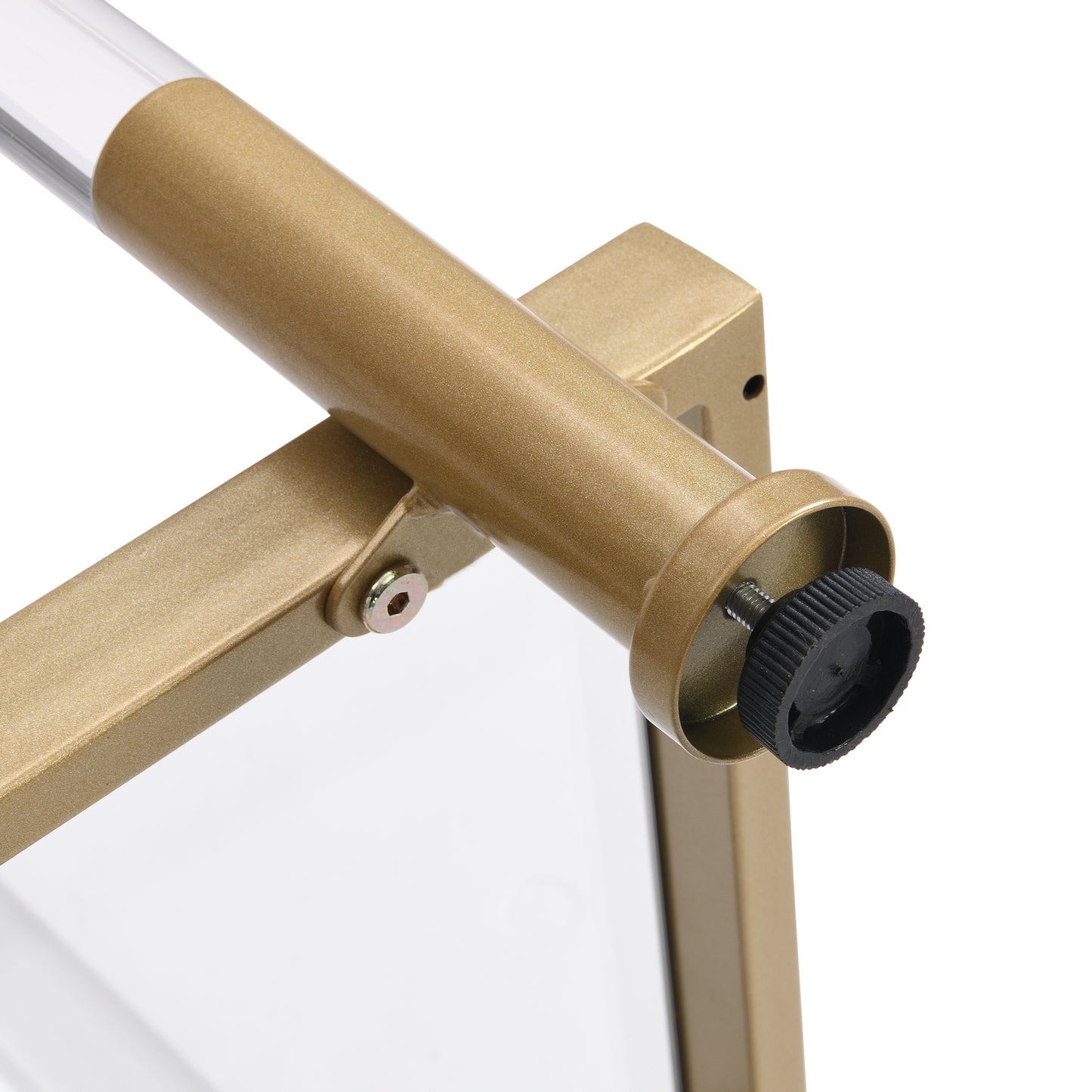 Acrylic Glass Side Table - Golden Sofa Console for Living Room & Bedroom, Stylish and Versatile, Adds Elegance and Functionality