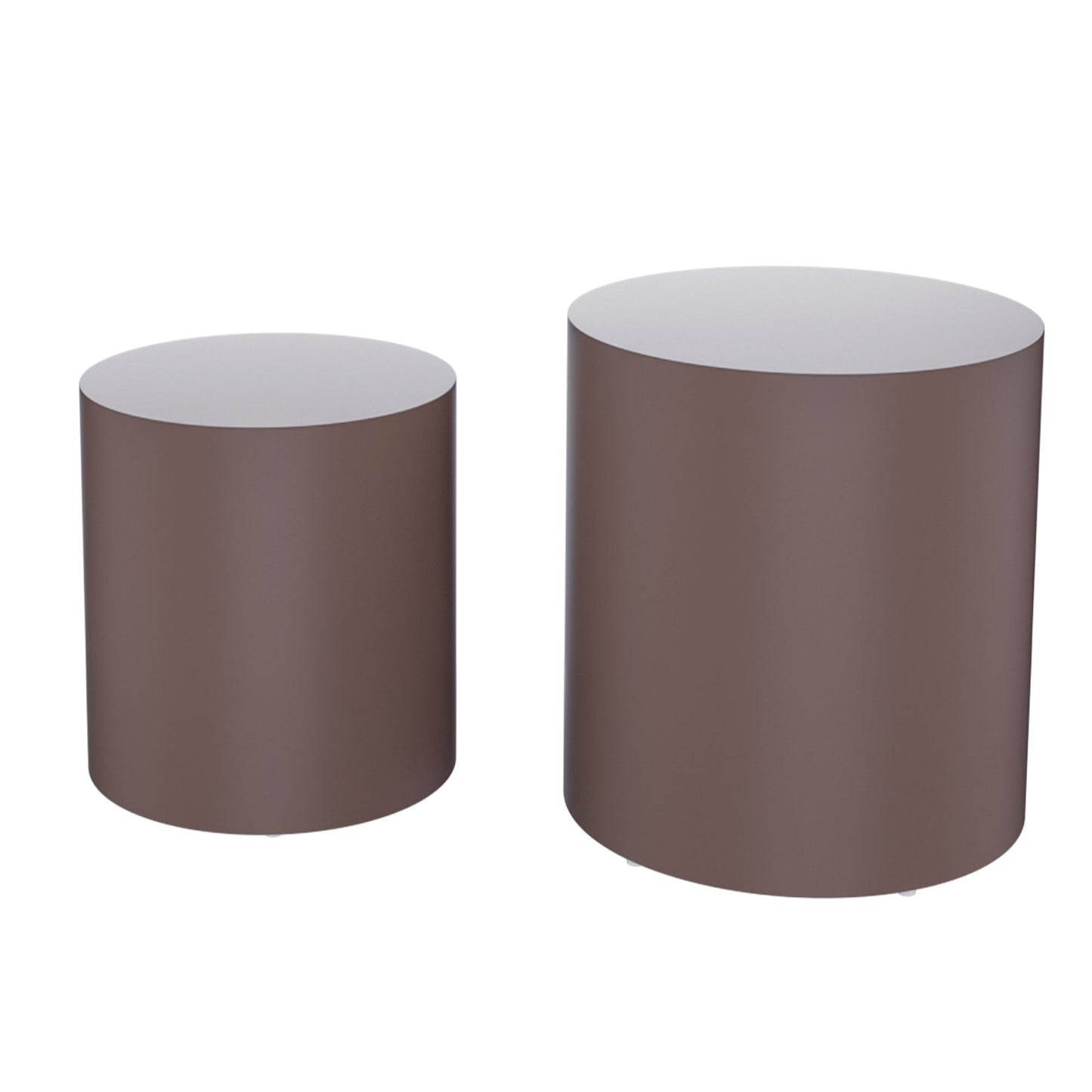 Upgrade MDF Nesting Table Set of 2: Multifunctional for Living Room/Small Space - Ideal for Goods Display, Brown Color