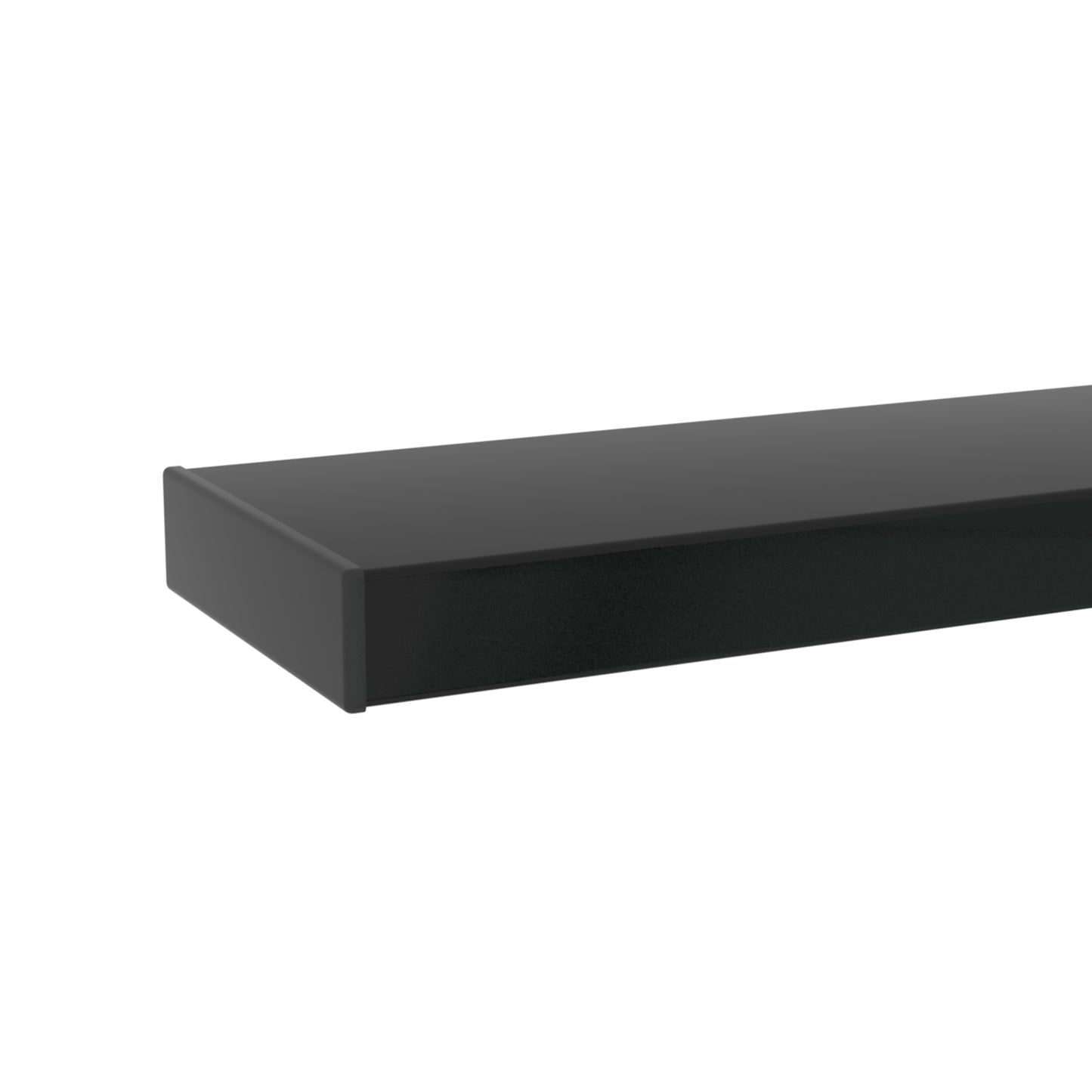 Rectangle Black Glass Coffee Table - Modern Side Center Table for Living Room, Clear, Sleek Design, Living Room Furniture