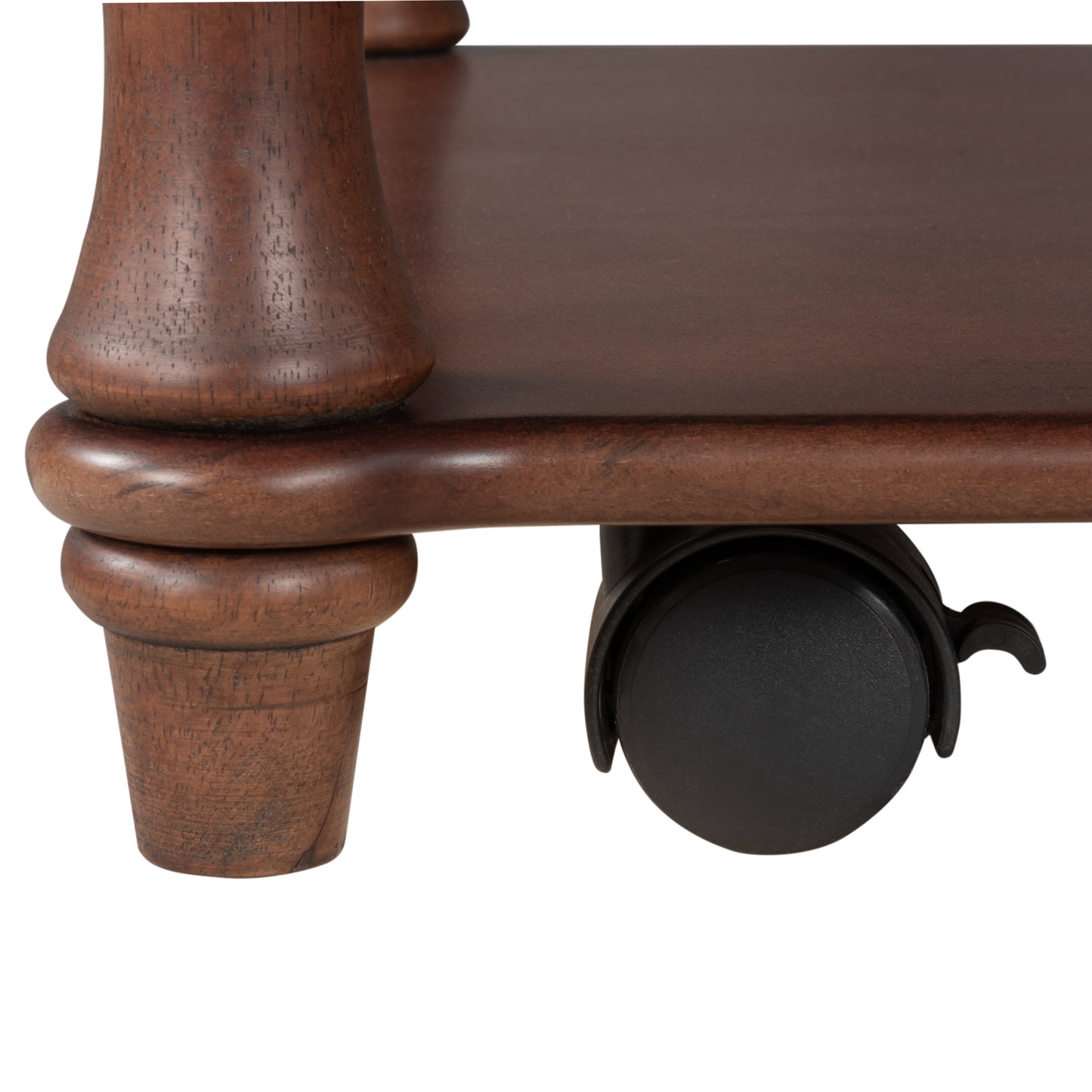 Retro Cocktail Table Coffee Table for Livingroom - Easy Assembly, Movable & Stylish with Caster Wheels - Espresso Finish
