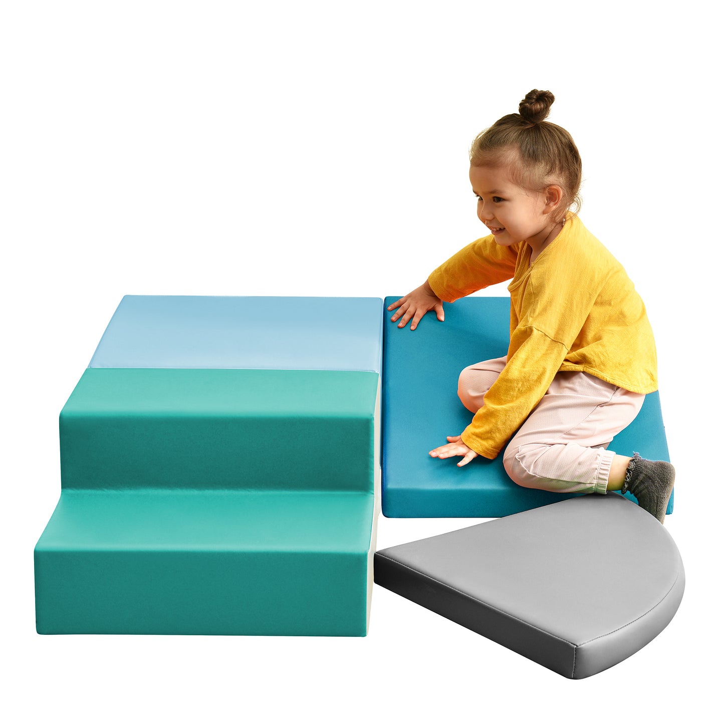 Soft Climb and Crawl Foam Playset - Safe Soft Foam Nugget Block for Infants, Preschools, Toddlers, Kids Crawling and Climbing Indoor Active Play Structure - Ideal for Developing Motor Skills - Non-Toxic and Durable - Available in Various Sizes and Colors