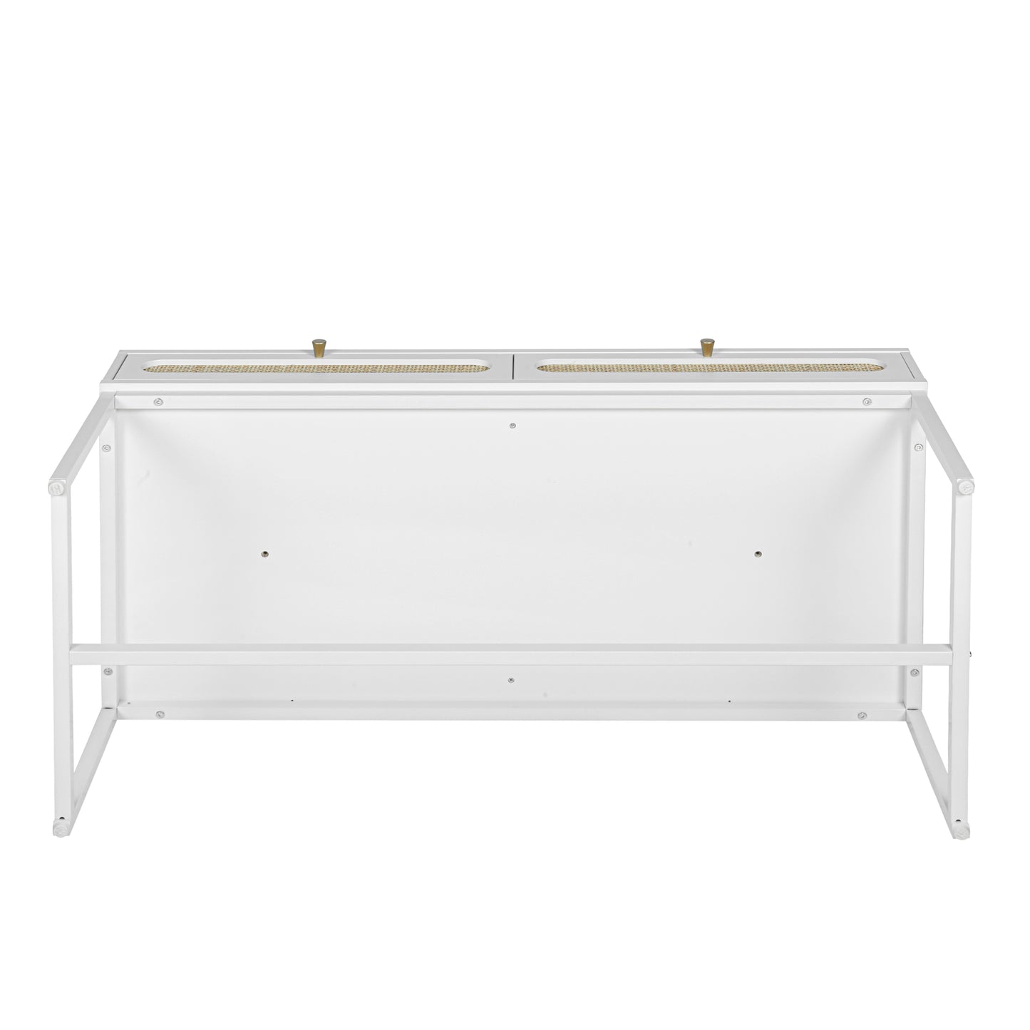 Rattan Drawer Coffee Table - Modern Furniture Decor for Living Room Reception - Easy Assembly, Rectangular - Unique Design, Brown, 2 Drawers