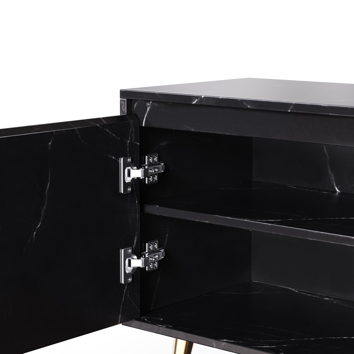 Modern TV Stand for 65" TV, Media Console Table, Entertainment Center with Large Storage Cabinet - Stylish and Functional Furniture for Living Room or Bedroom, Black