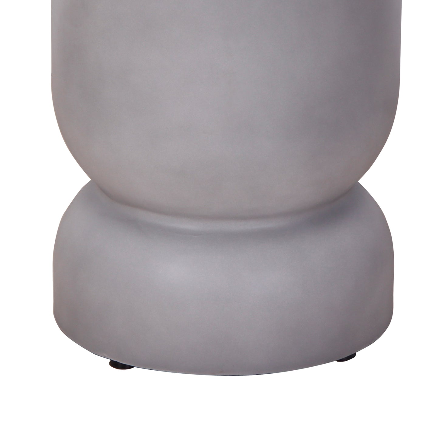 Outdoor Faux Wood Stump Side Table Coffee Table - Cement Grey, Round, End & Accent Table