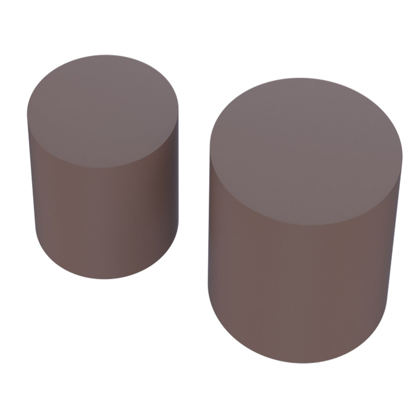 Upgrade MDF Nesting Table Set of 2: Multifunctional for Living Room/Small Space - Ideal for Goods Display, Brown Color
