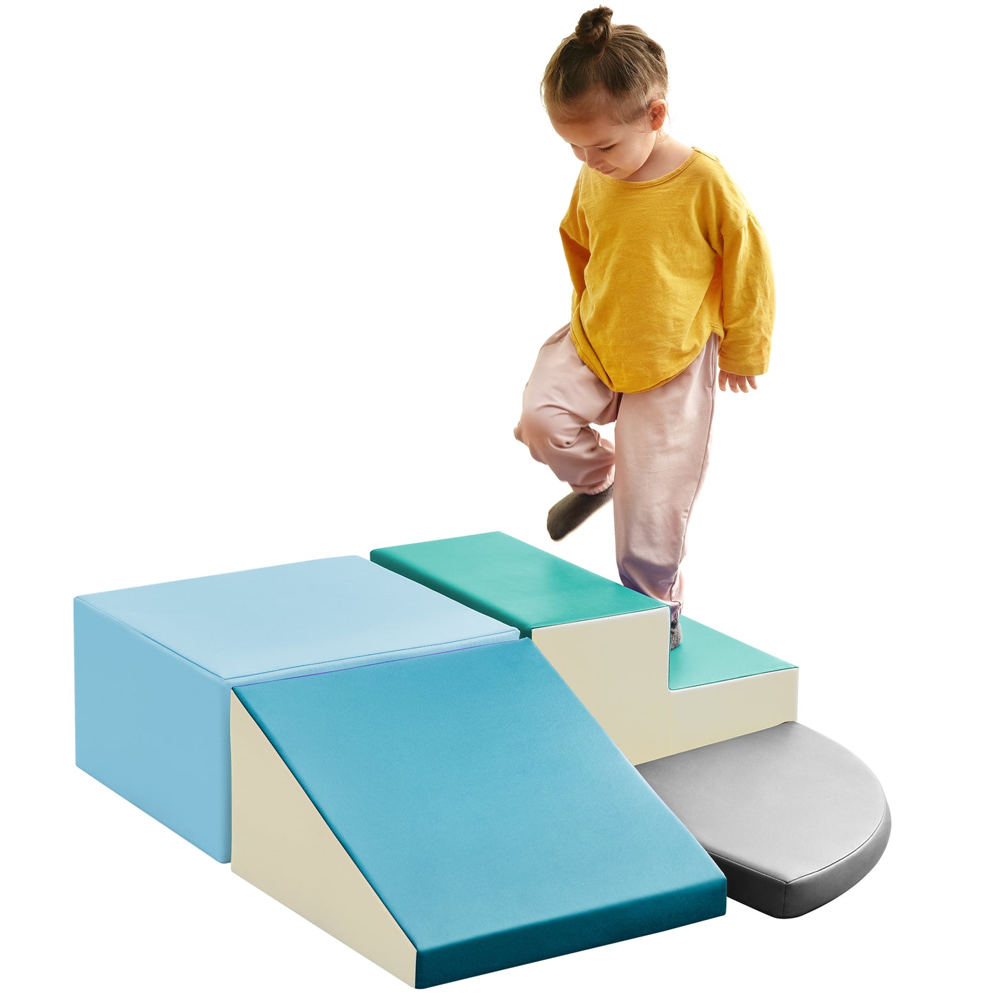 Soft Climb and Crawl Foam Playset - Safe Soft Foam Nugget Block for Infants, Preschools, Toddlers, Kids Crawling and Climbing Indoor Active Play Structure - Ideal for Developing Motor Skills - Non-Toxic and Durable - Available in Various Sizes and Colors