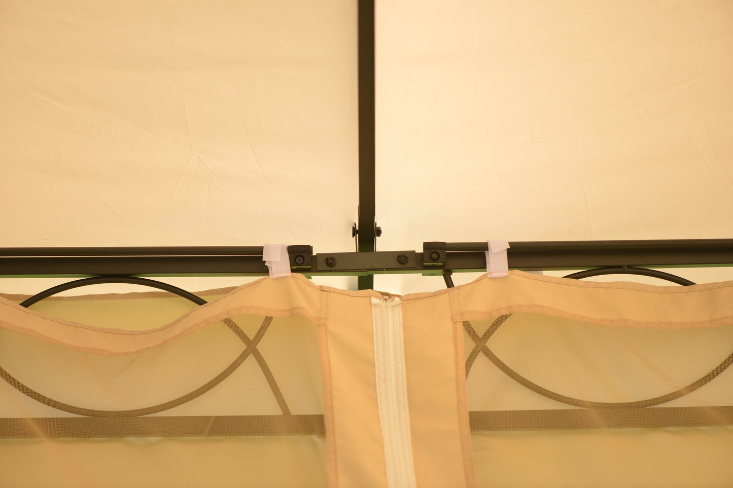 Double Tiered Grill Canopy: Outdoor BBQ Gazebo Tent with UV Protection, Beige - U_STYLE (VIDEO)