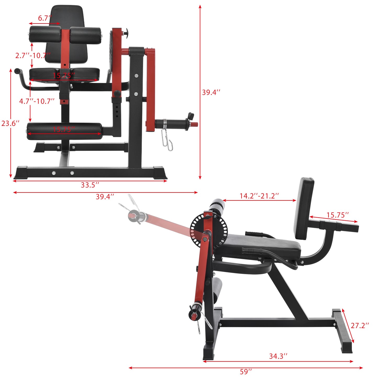 Leg Extension and Curl Machine - Adjustable Seat Backrest, Rotary Leg Extension, and Adjustable Leg Curl for Home Gym Hamstring and Quadriceps Exercises (220 letters)