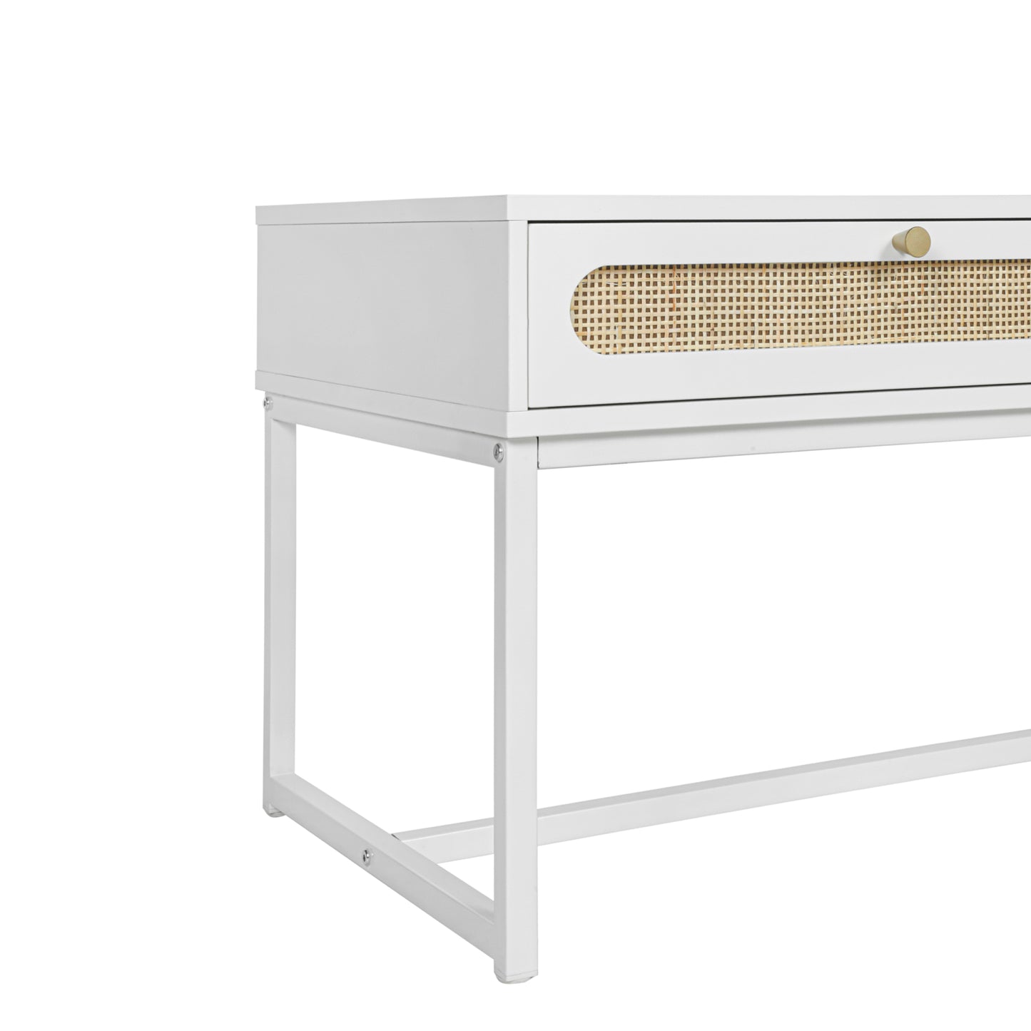 Rattan Drawer Coffee Table - Modern Furniture Decor for Living Room Reception - Easy Assembly, Rectangular - Unique Design, Brown, 2 Drawers