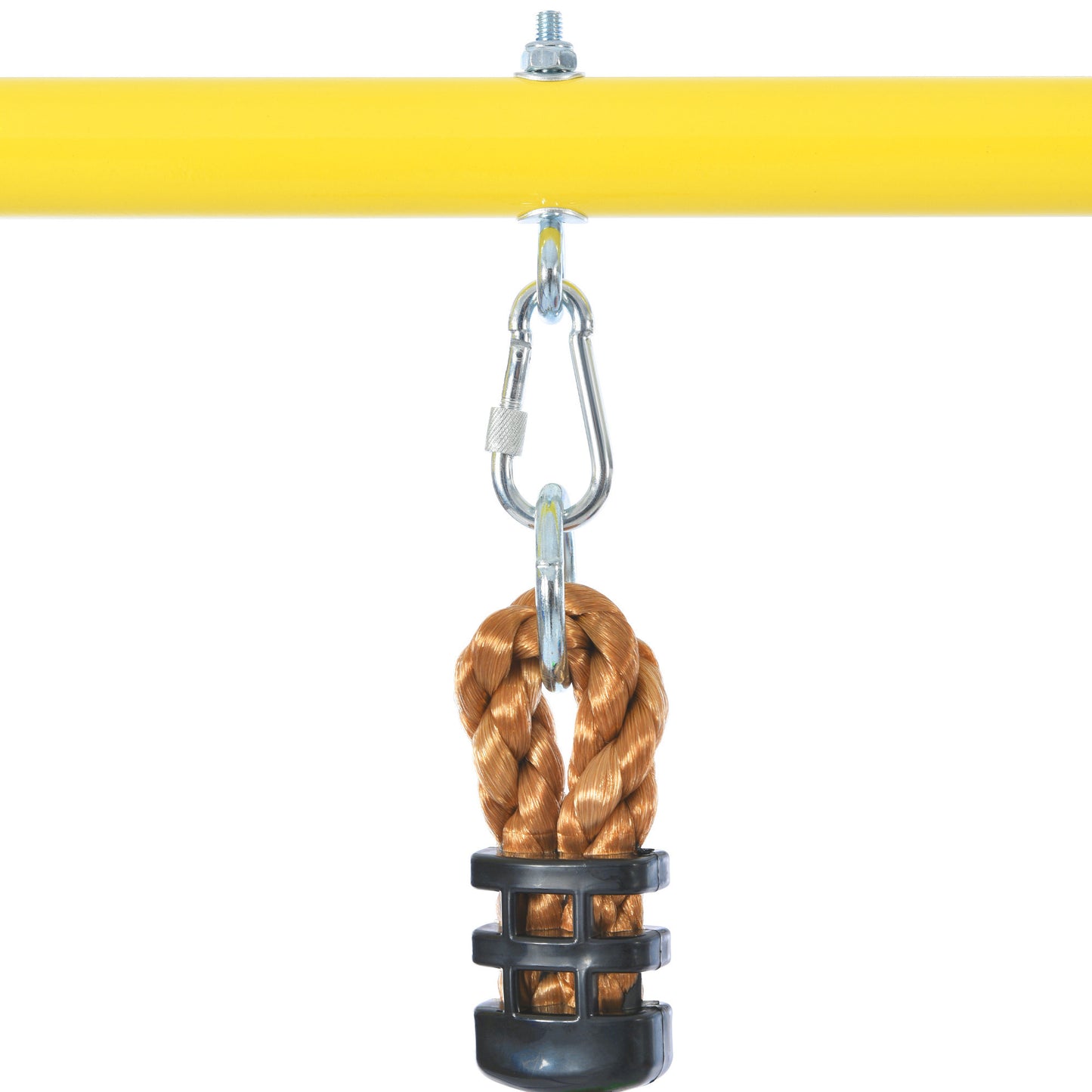 4-in-1 Outdoor Toddler Saucer Swing Set: Steel Frame, Climbing Rope, Disc Tree Swing, Basketball Hoop for Kids - Durable, Fun, and Versatile Play Equipment for Active Children