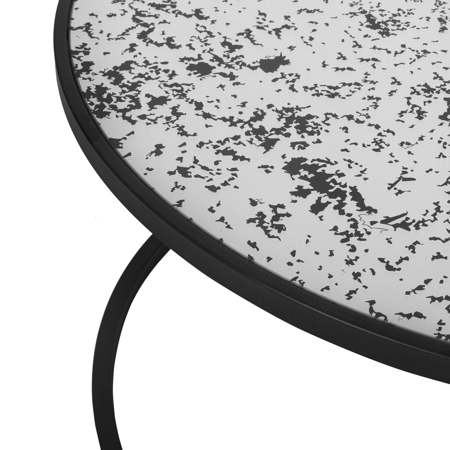 Round Coffee Table Set of 2 Metal Frame & Glass Top End Tables for Living Room Bedroom, Nesting Tables - Stylish & Functional Furniture