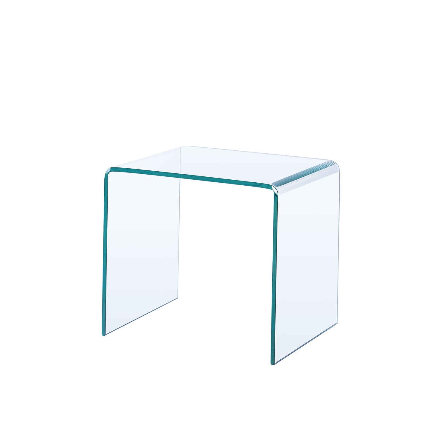 Small Clear Glass Side & End Table - Tempered Glass, Small Coffee Table, Modern Design