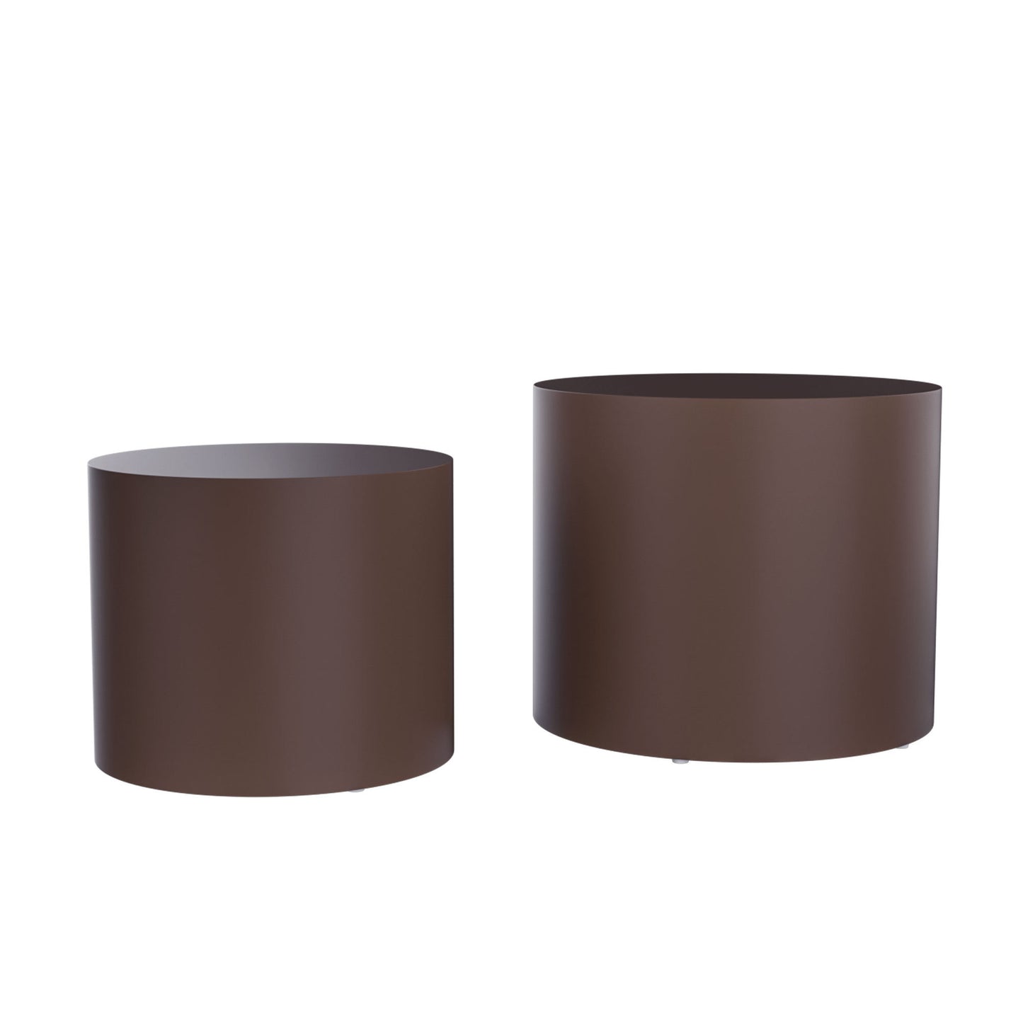 MDF Nesting Table Set of 2: Space-Saving Furniture, Stylish Design, Perfect for Small Spaces, 2 Sizes for Versatile Use, Easy to Assemble, Brown Finish