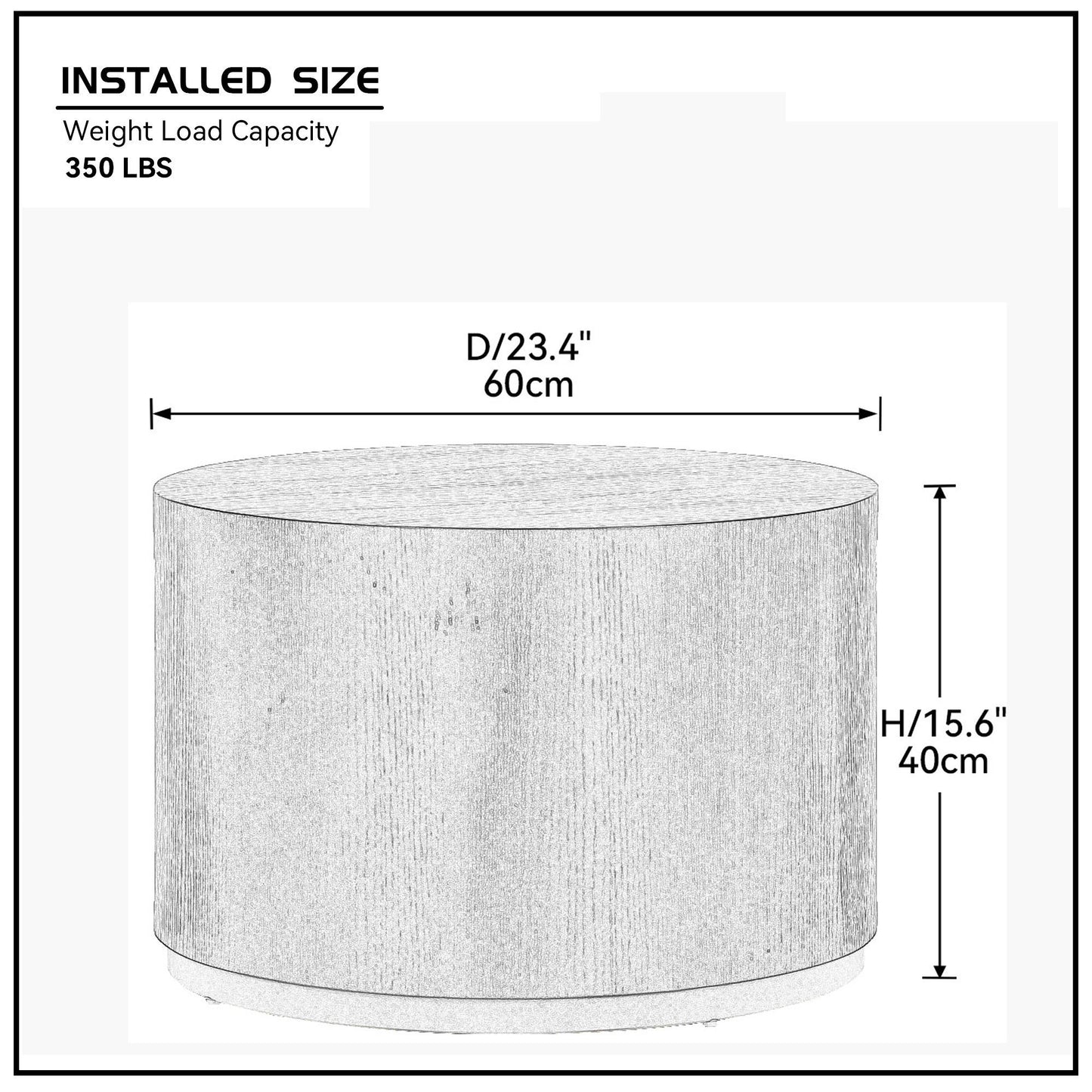 Round Coffee Table Side Table End Table for Living Room - Fully Assembled, Stylish Design, Durable Construction, Available in Multiple Colors and Sizes