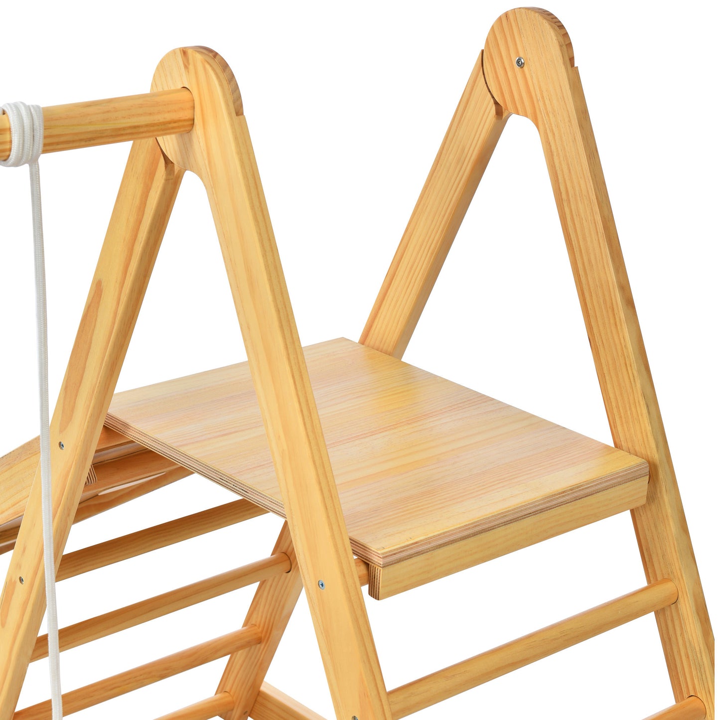 Wooden Swing and Slide Set Indoor Foldable Climbing Playground Playset for Kids, Rock Climb Ramp, Toddlers Climbing Toys