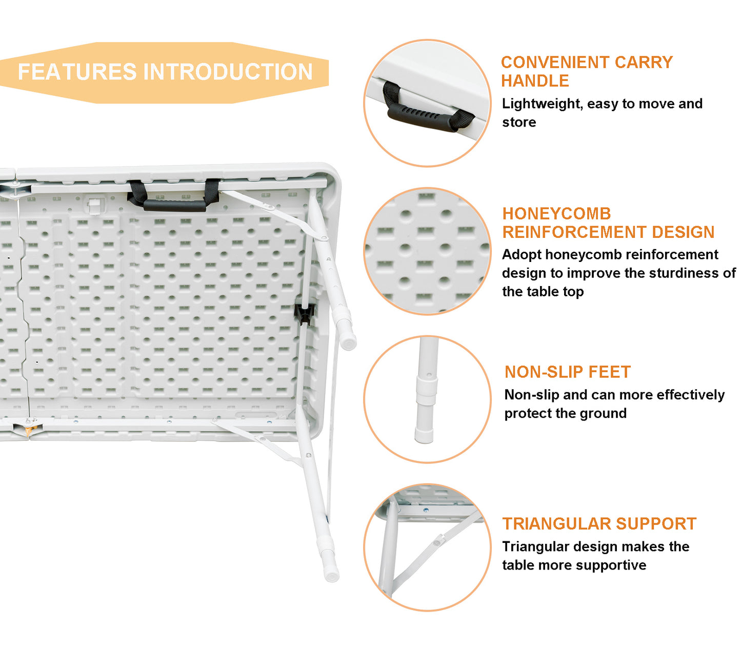 Multi-Purpose Outdoor Folding 4ft Picnic Table: Casual, Game & Party Table